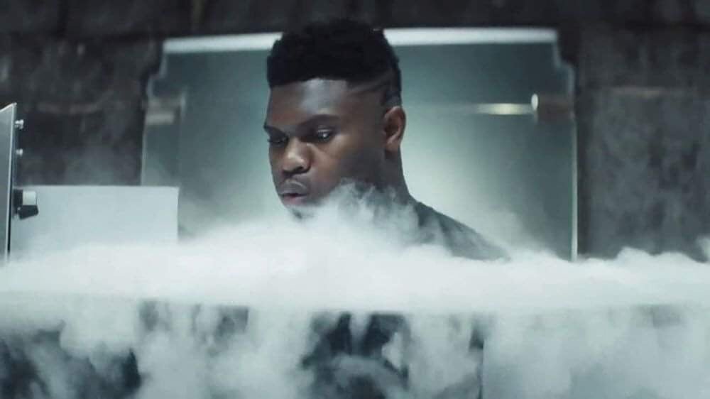NBA Pelican’s Zion Williamson in the XR Cryotherapy Chamber