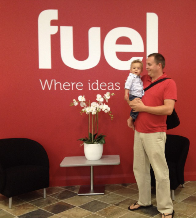Hanging out at Fuel, waiting for our shoot.
