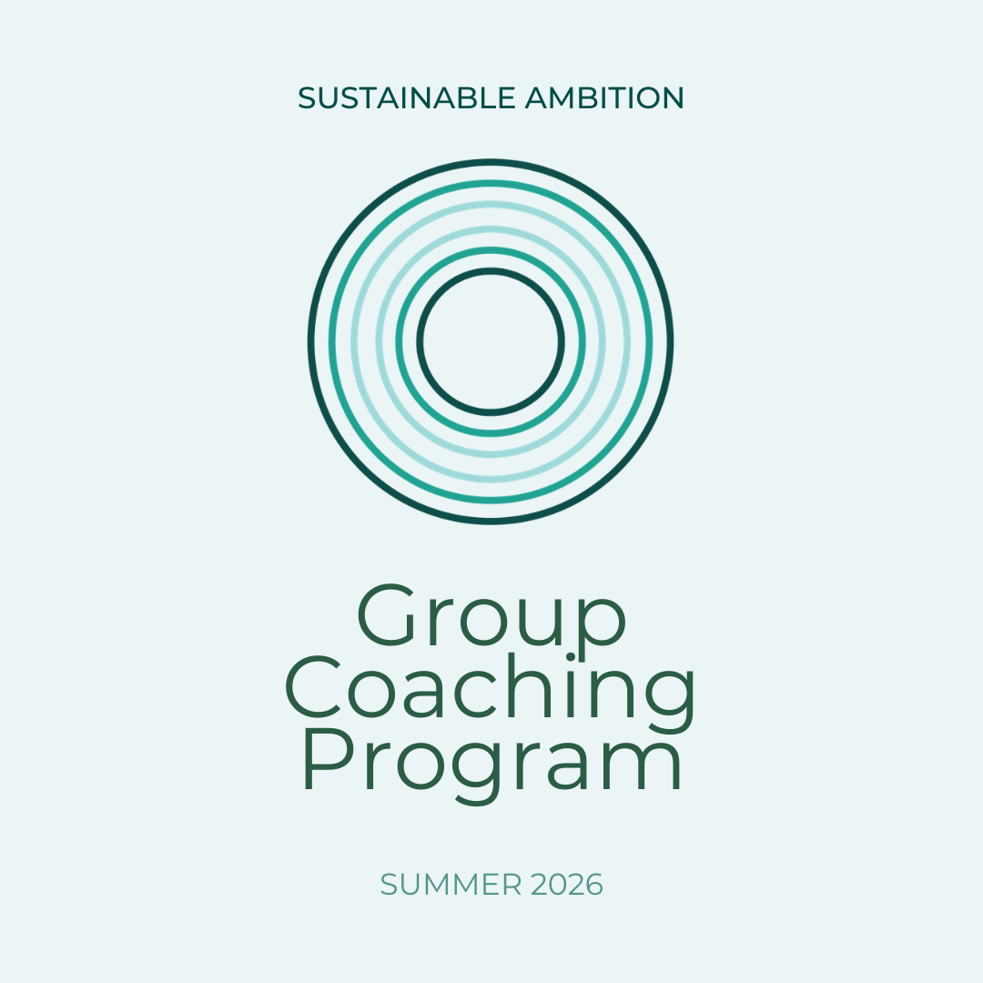 Sustainable Ambition Group Coaching Program | Summer 2026