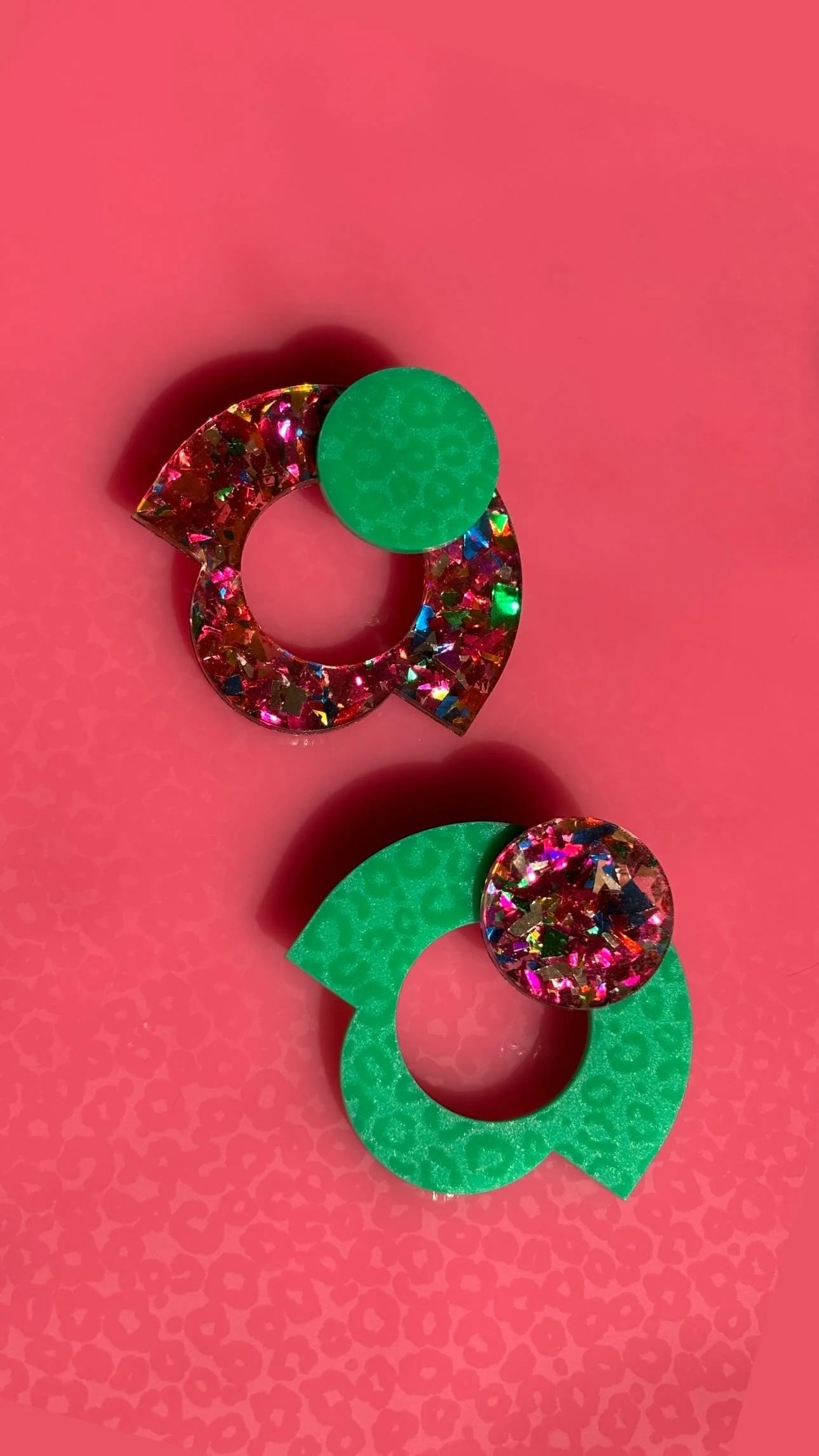 Time Square Glitter Studs