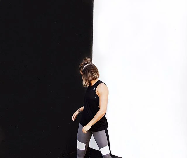 Seeing in black &amp; white with @danielle_elisa @reebokla @reebok ⚫️⚪️⚫️⚪️