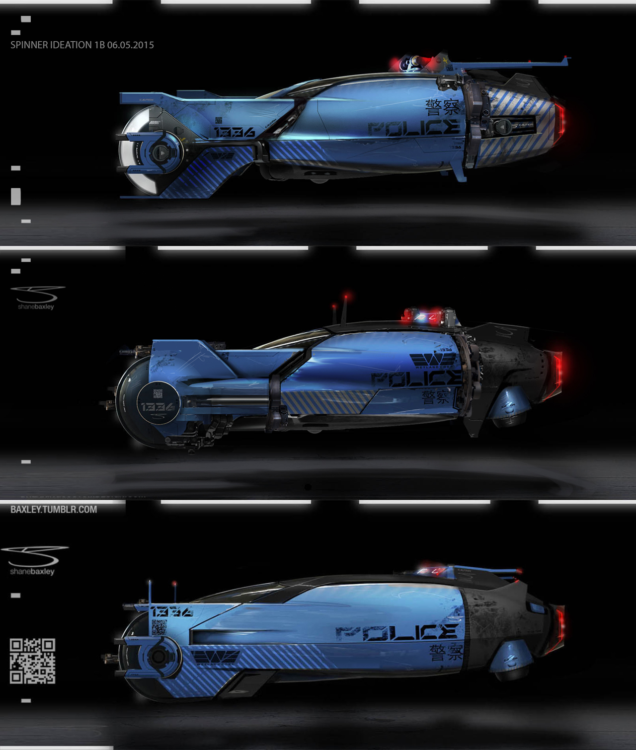 Blade Runner Spinner Concepts 2015