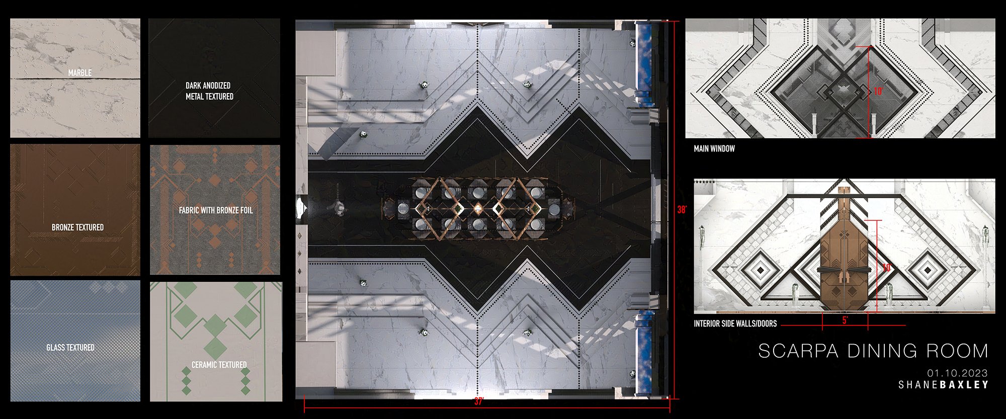 material callout and set scale layout