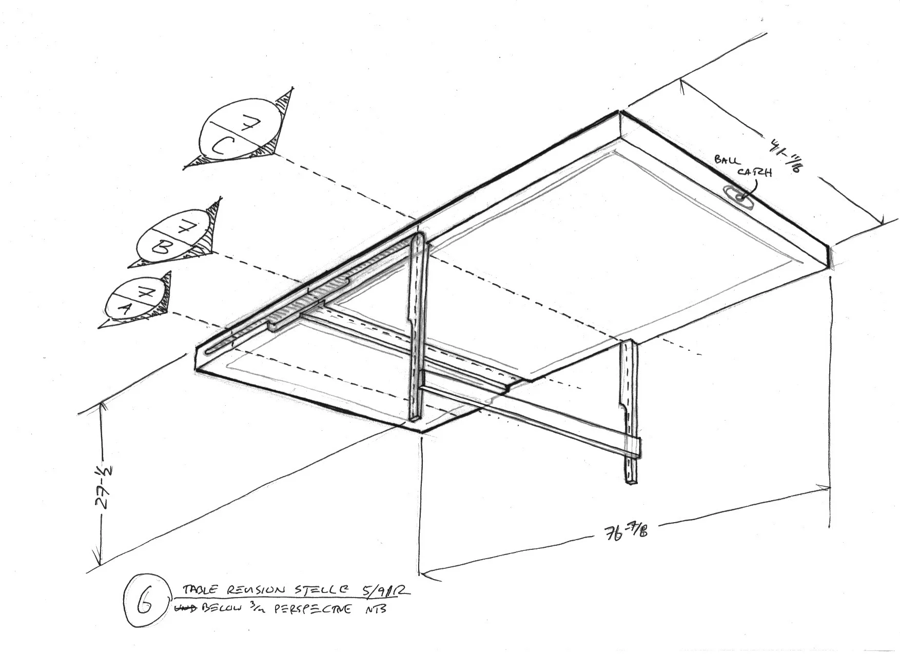 Folding "Murphy" Table