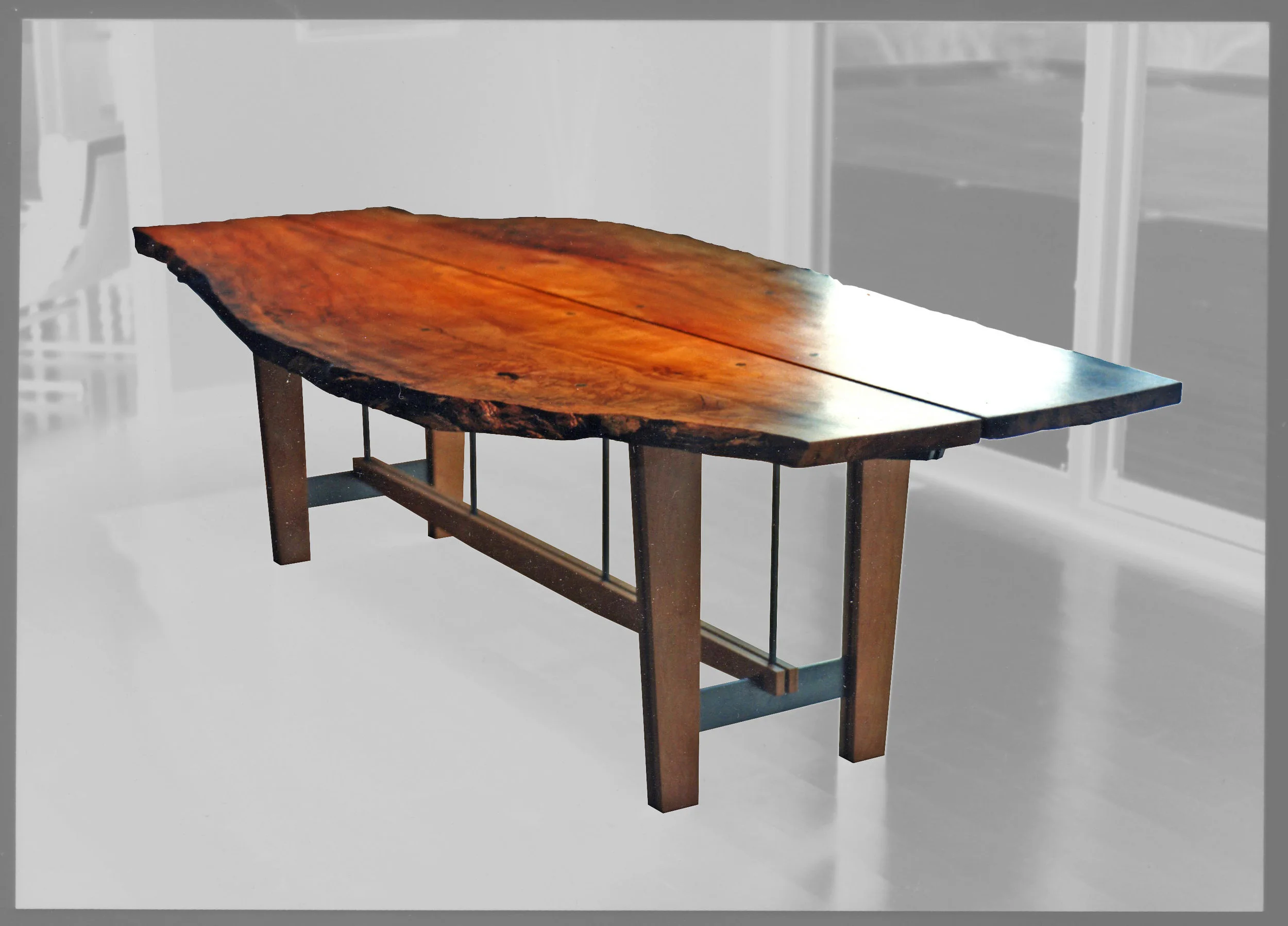 Live Edge Inverse Book-match Maple Dining Table