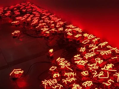 #SHIYONG 施勇 @shanghartgallery 
Three Hundred Characters
2018
Neon Light Installation
Dimensions variable, 28(H)*600(W)*240cm | EACH 10*20*14cm (x 300 pieces) #芸術