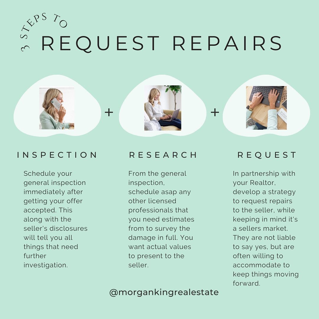 If you're currently in the market to buy a house, one part of the transaction that I want to bring to your attention is the option to request repairs from a seller 🔨🏡🤗. In the seller's market that we're currently in, often times a home is being so