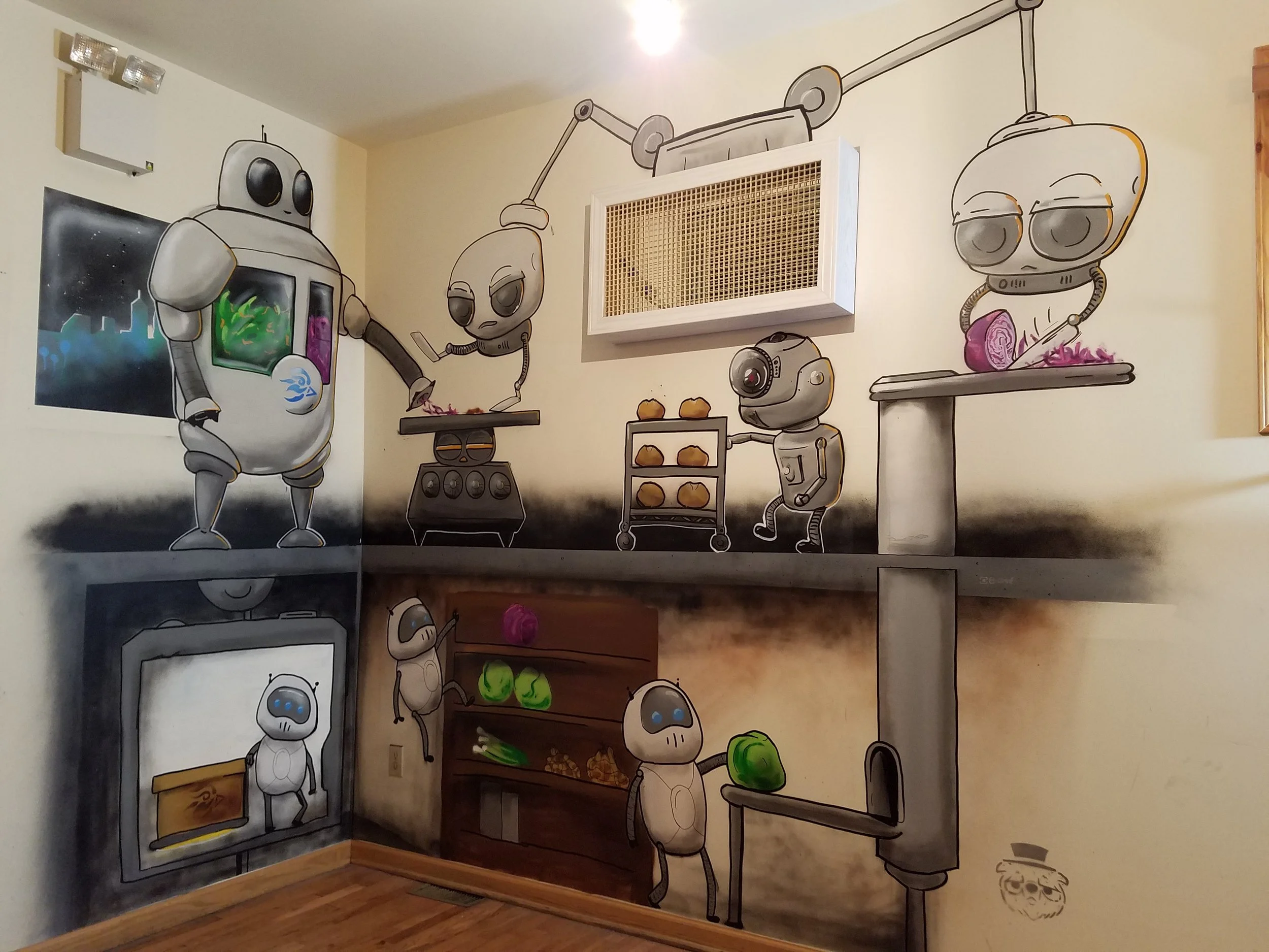 Kitchen Bots Mural