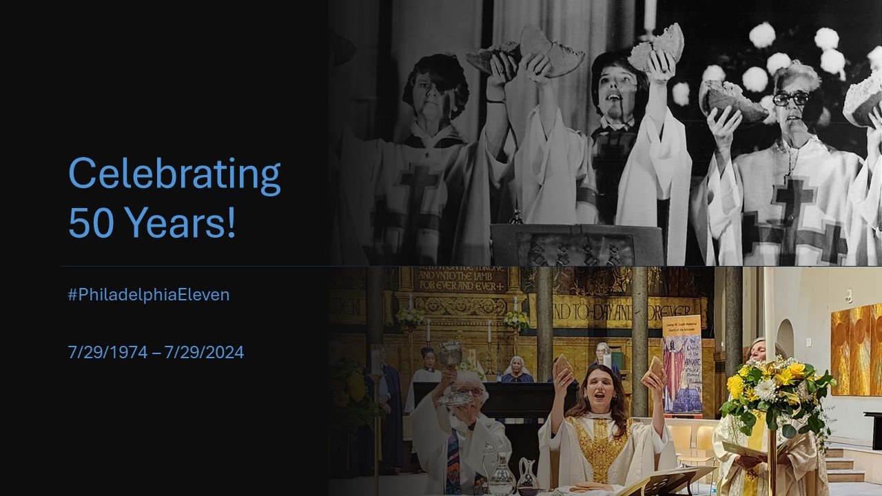  Hillary was the chief celebrant at the 50th anniversary celebrating women’s ordination at the Philadelphia Cathedral. She celebrated with Carter Hayward, one of the Philadelphia Eleven. 