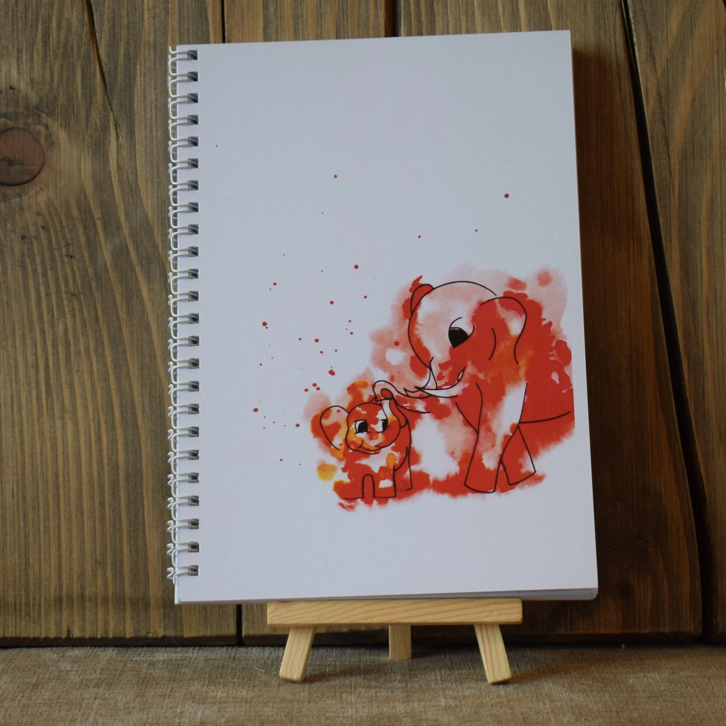 Red Elephant - Recycled A5 Notepad