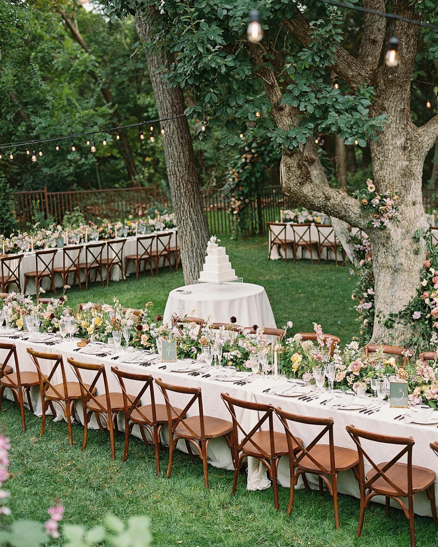 Who loves a garden party?! Better yet, who loved a garden wedding?! Kaelan and Patrick had the most special dreamiest garden wedding at Kaelen&rsquo;s family home and it was so incredible. It was just like the secret garden. Planning and design @aisl