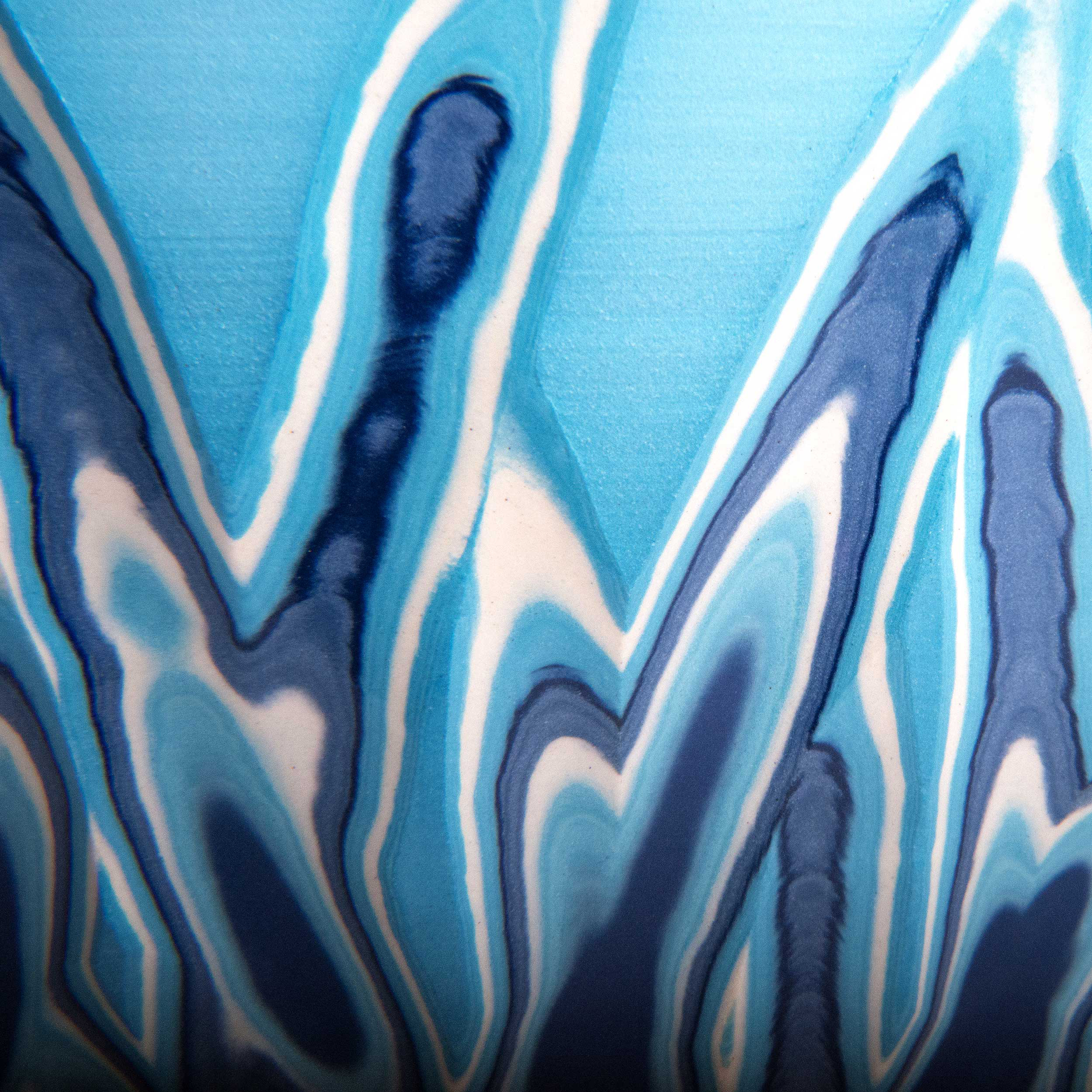 Sgraffito Blue Turquoise Ceramic Detail by Rowena Gilbert