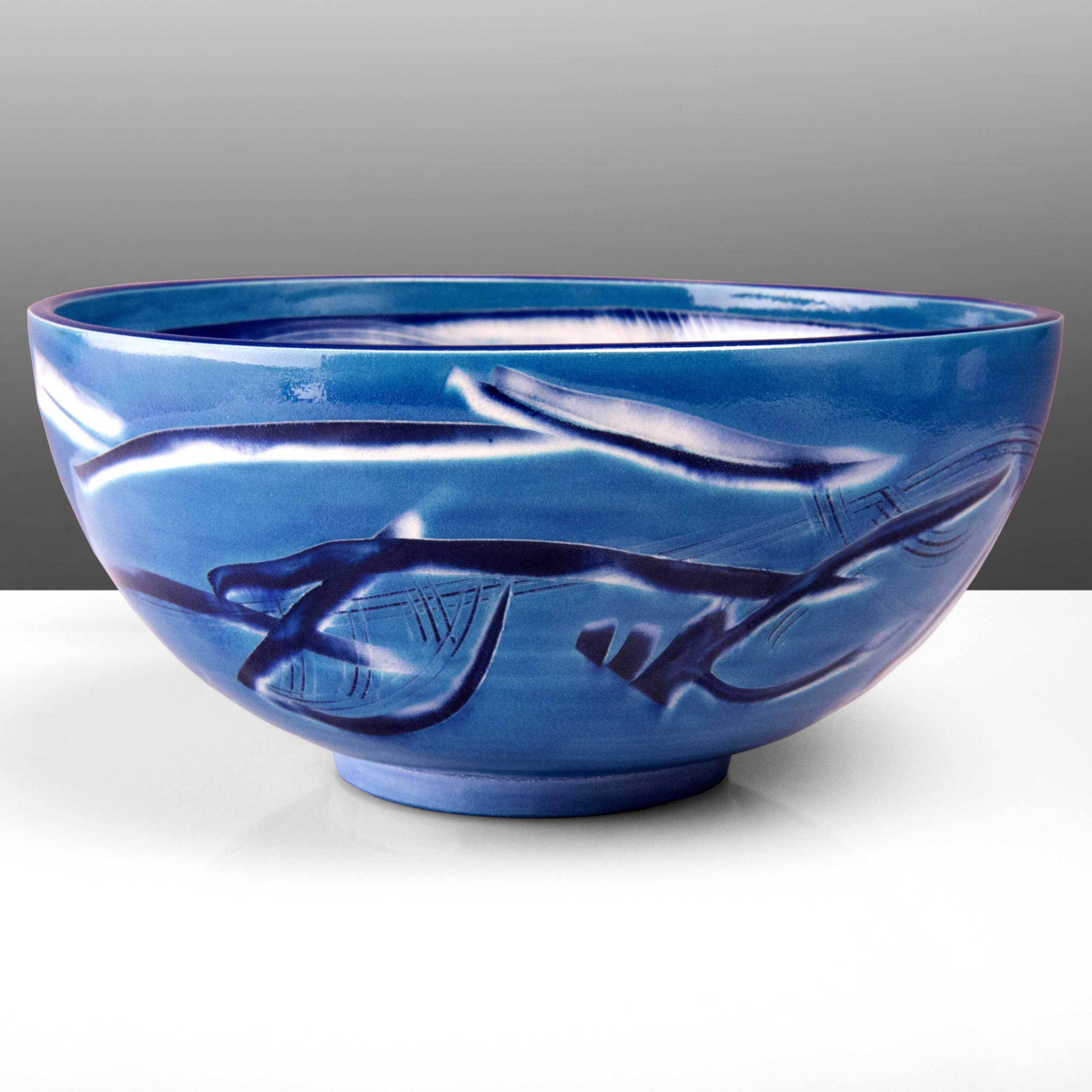 Cobalt Blue Reef Series Ceramic Bowl by Rowena Gilbert