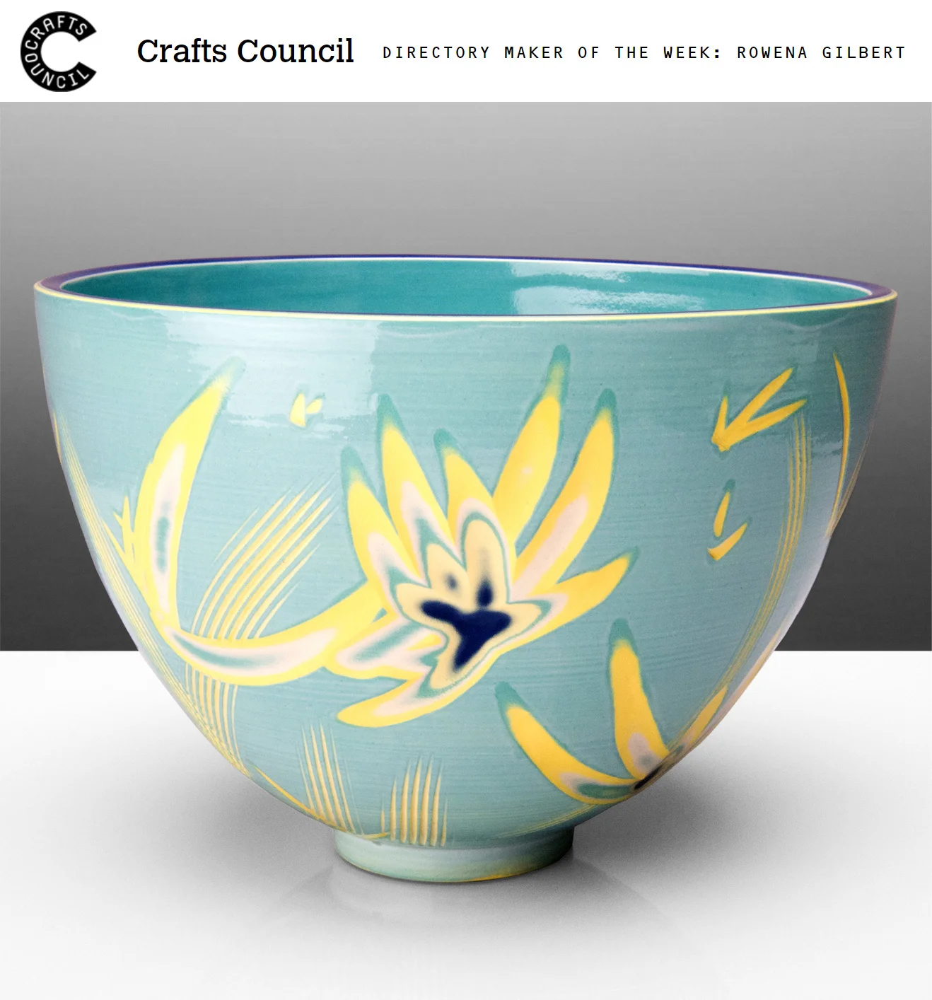 Please Click on Image to Read Interview Please click here to view my Crafts Council Directory Profile
