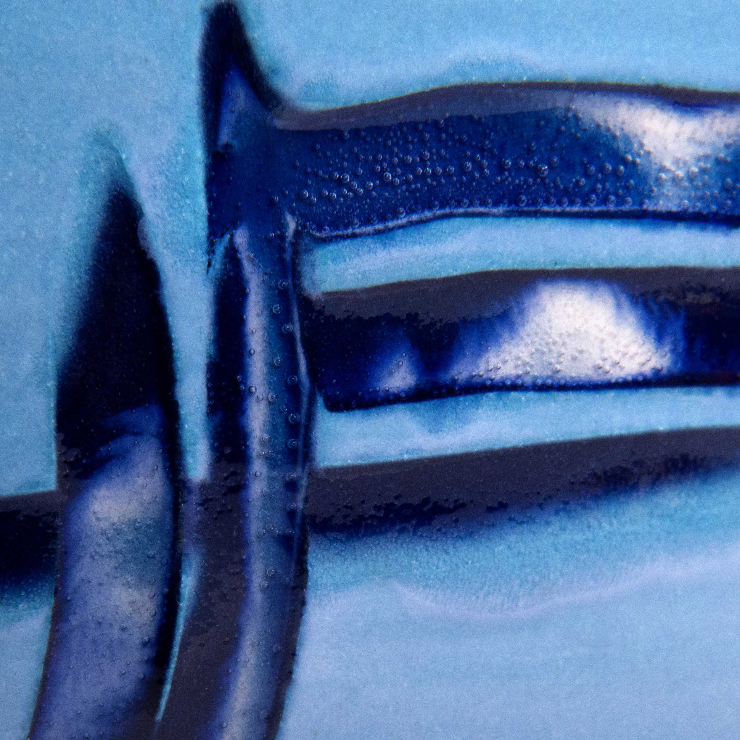 Cobalt Blue Pale Blue Ceramic Glaze Effect by Rowena Gilbert