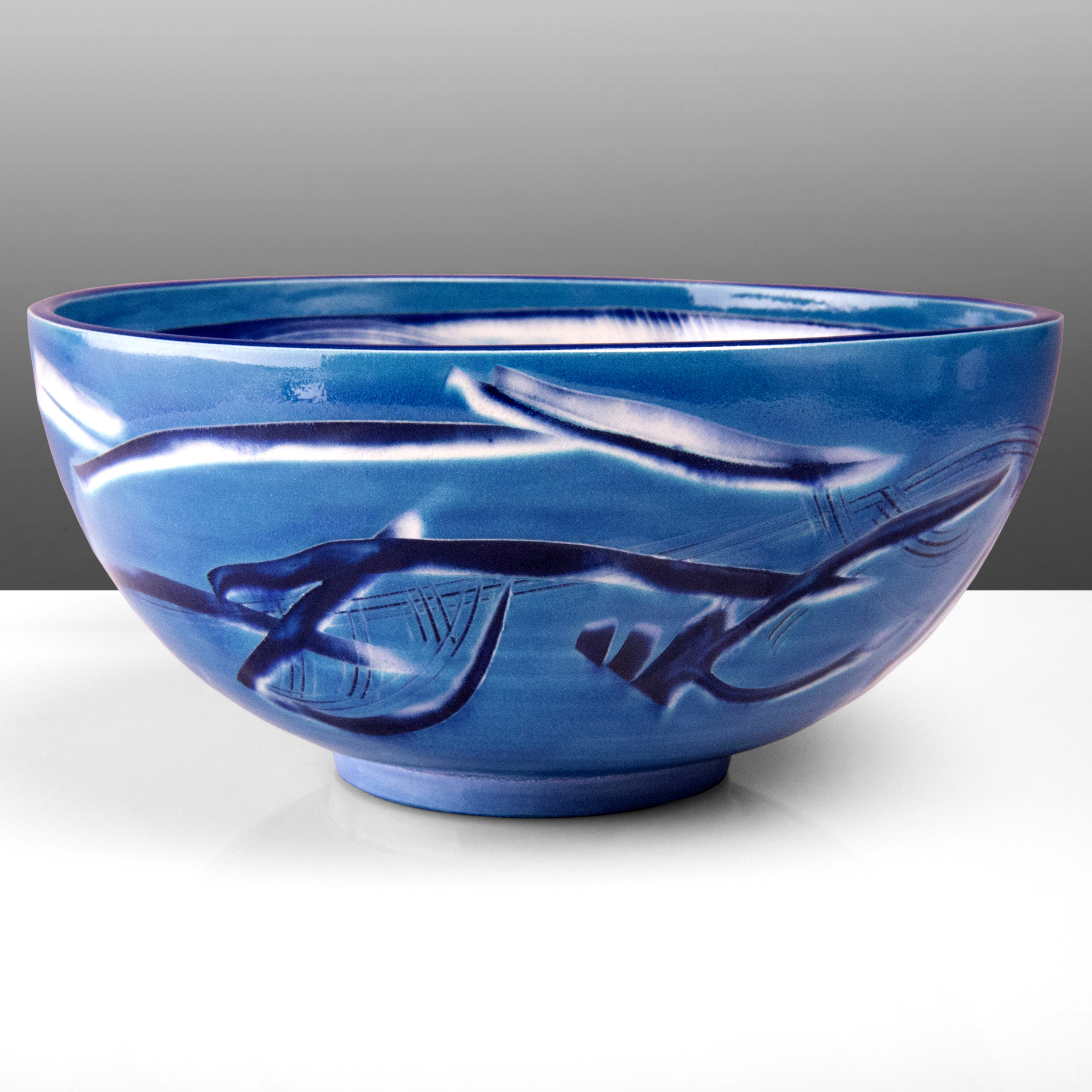 Cobalt Blue Ceramic Bowl by Rowena Gilbert