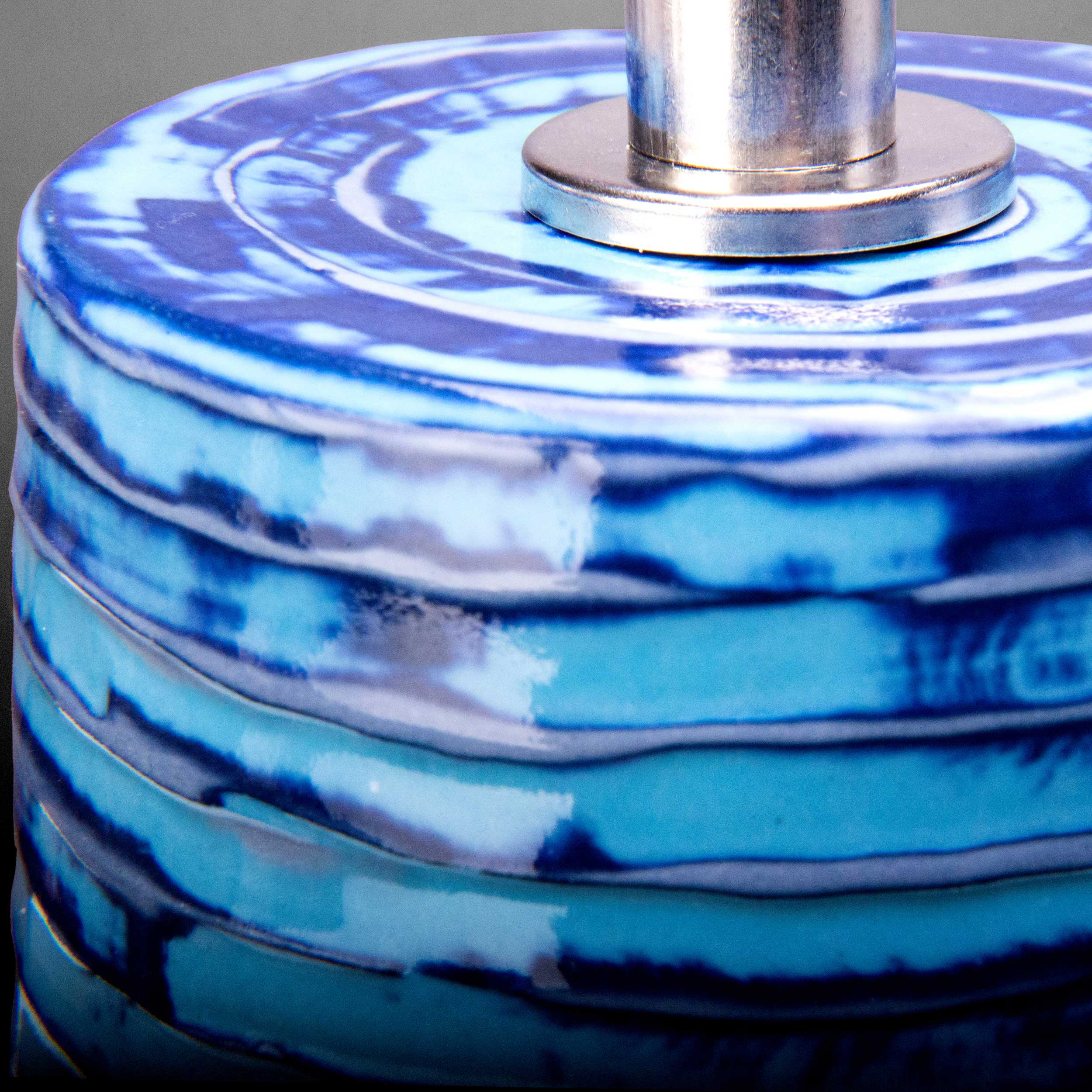 Lamp Detail Blue Mauve Purple Stripe Design Reef Series by Rowen