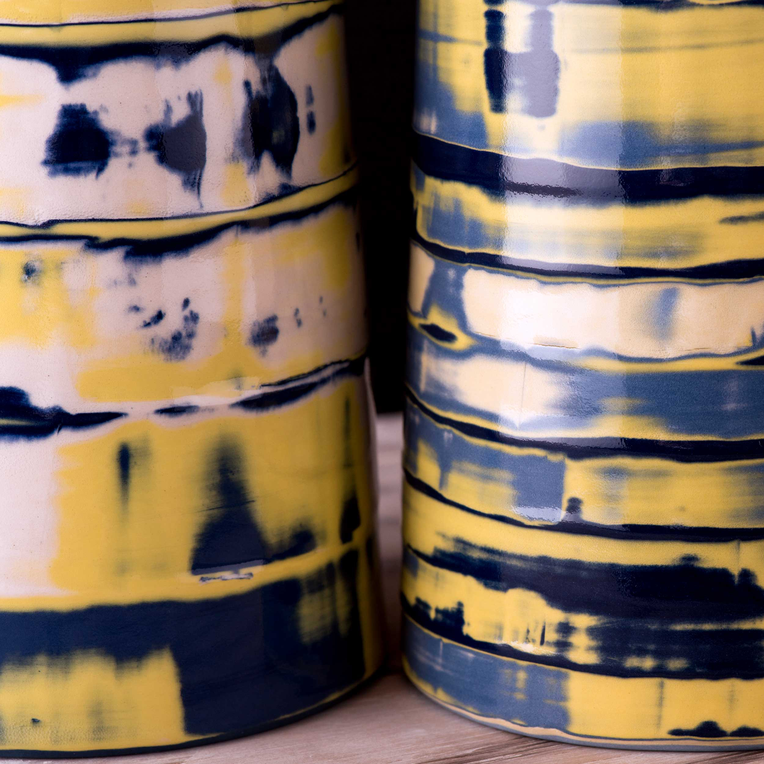 Coast Series Stripe Ceramic Pattern by Rowena Gilbert