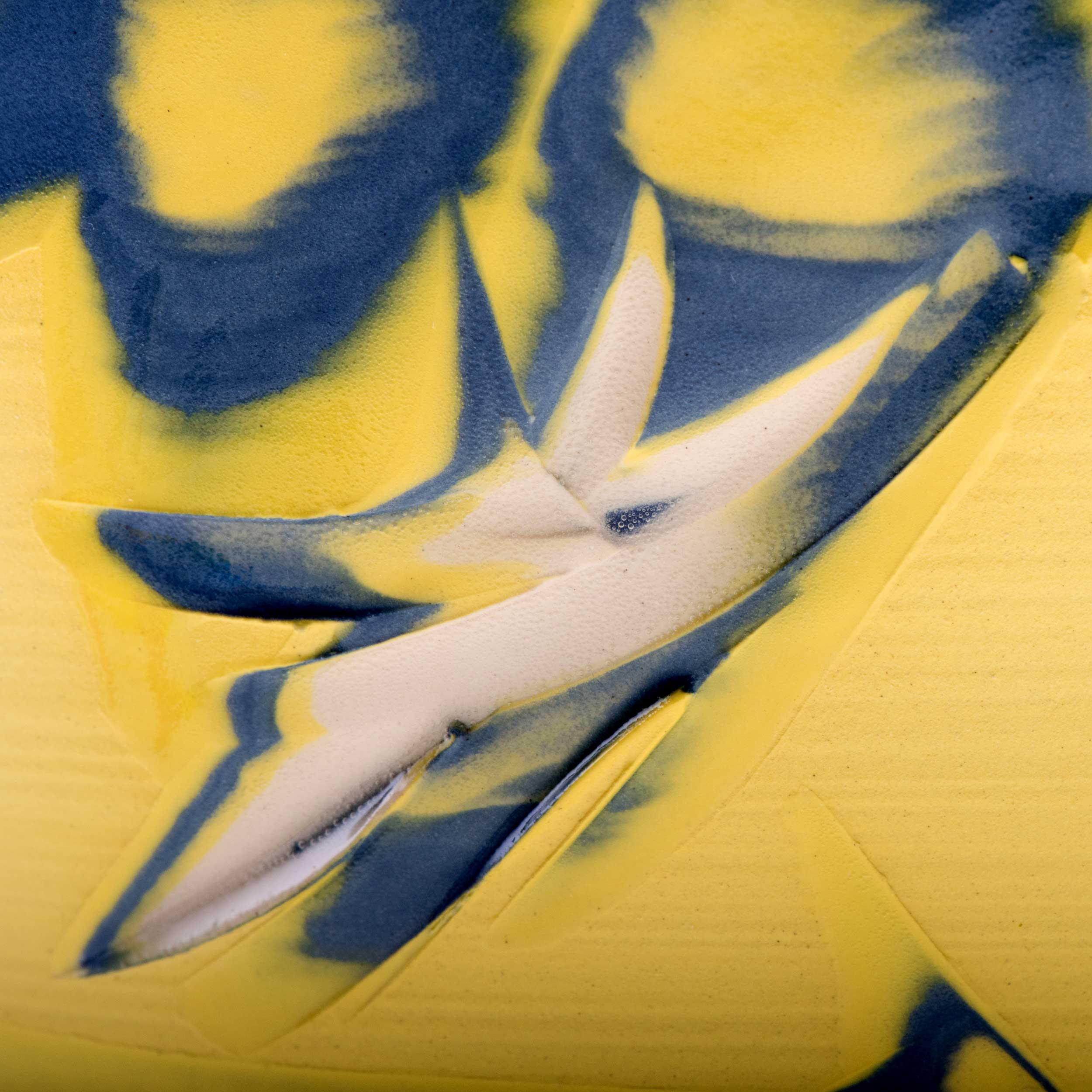 Yellow Blue Clay Pattern Coast Series by Rowena Gilbert