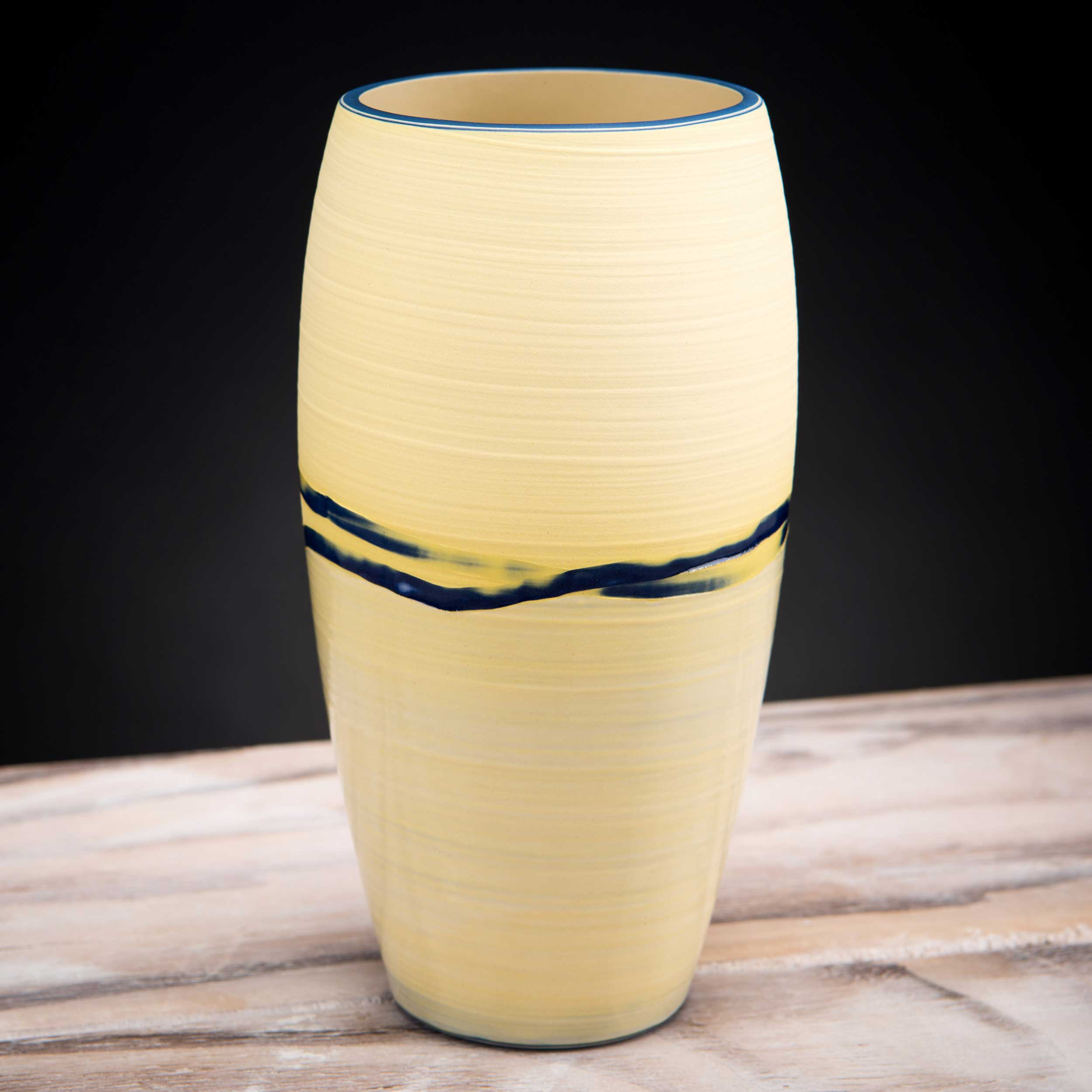 Yellow Sand Shore Ceramic Vase Coast Series by Rowena Gilbert