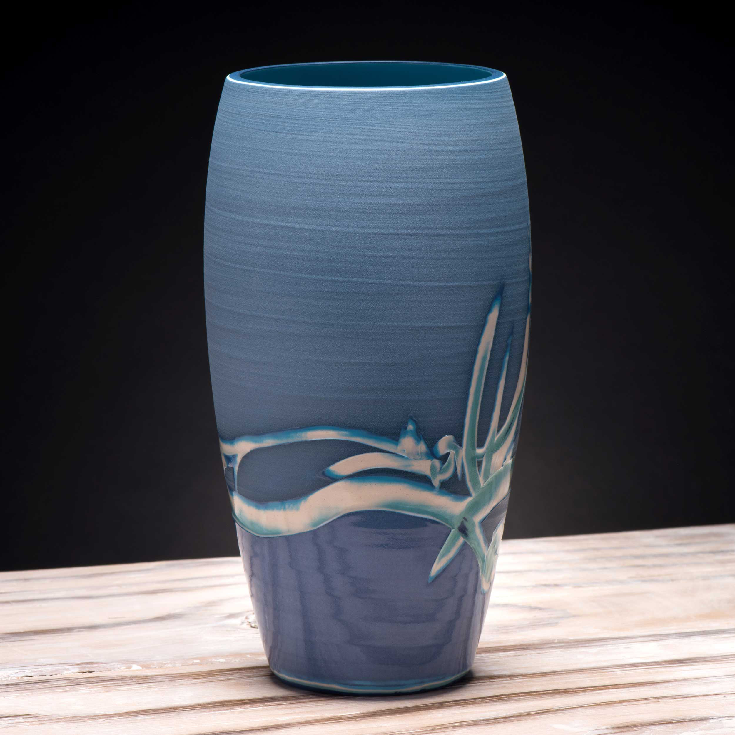 Underwater Sea Reeds Vase by Rowena Gilbert
