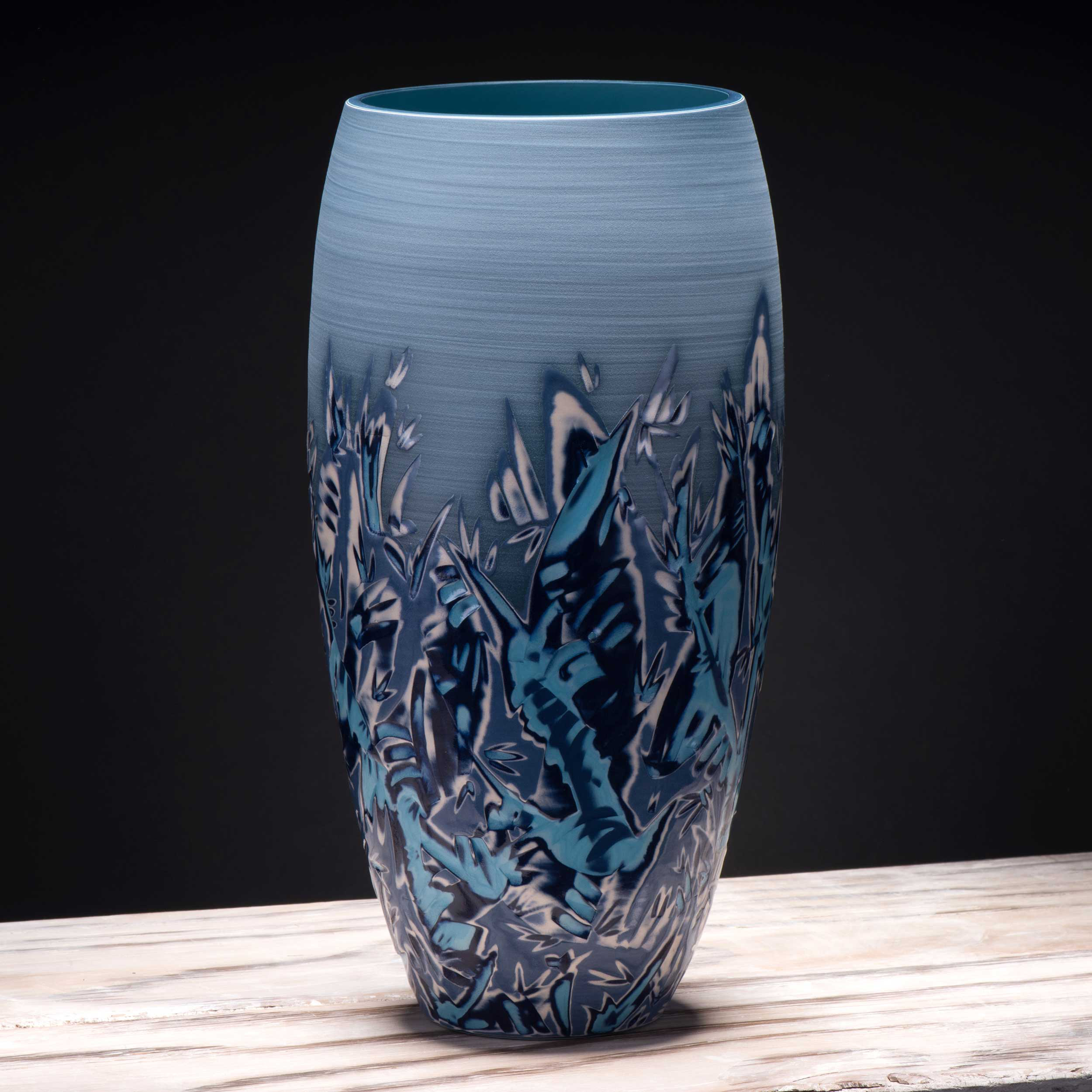 Large Blue Sea View Vase Coast Ceramics by Rowena Gilbert