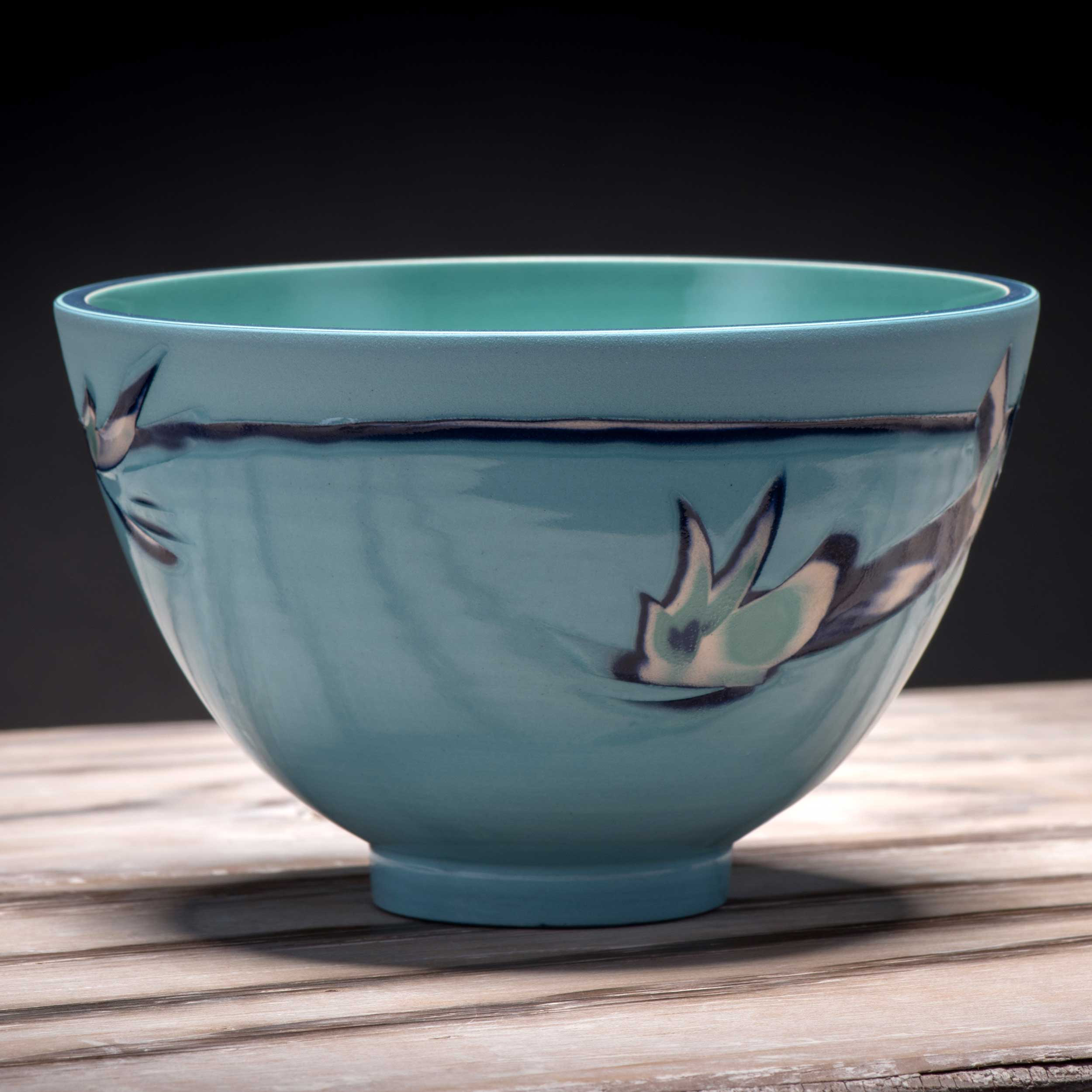 Aquamarine Rice Bowl by Rowena Gilbert Coast Series