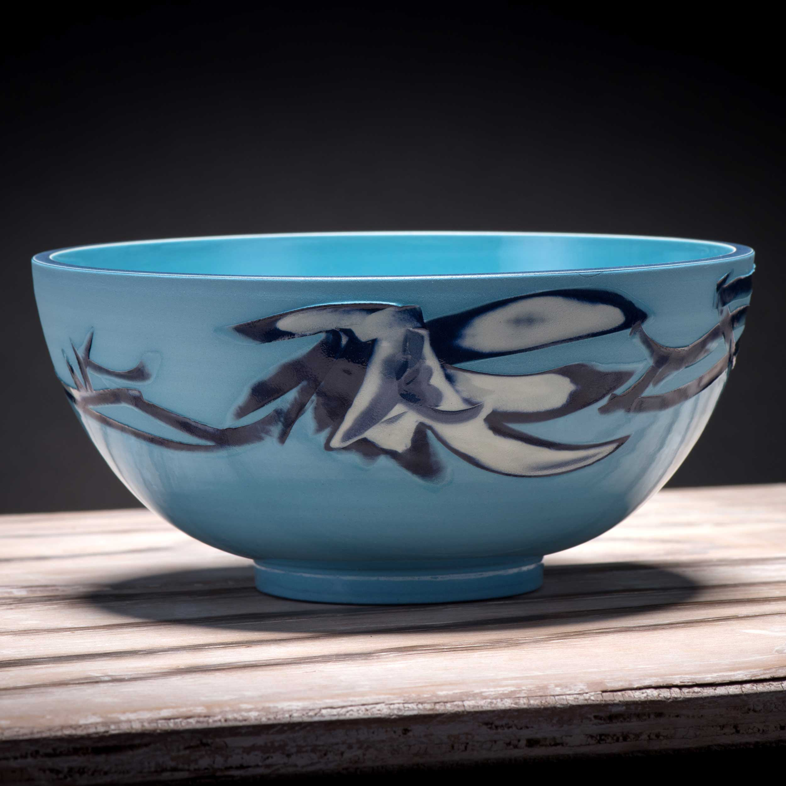 Splash Inspired Turquoise Ceramic Bowll by Rowena Gilbert Coast 