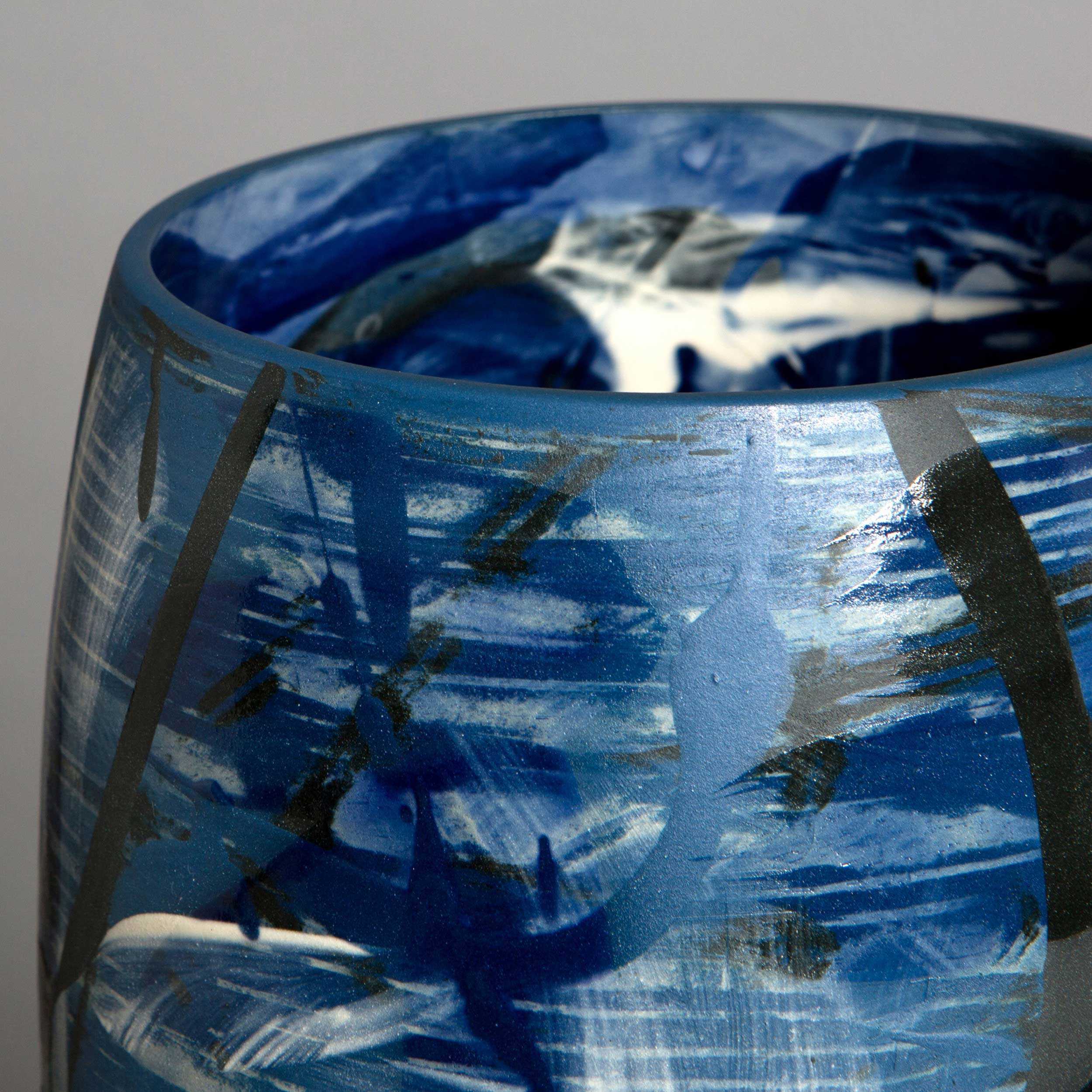 Under the Waves Ceramic Vase Detail by Rowena Gilbert