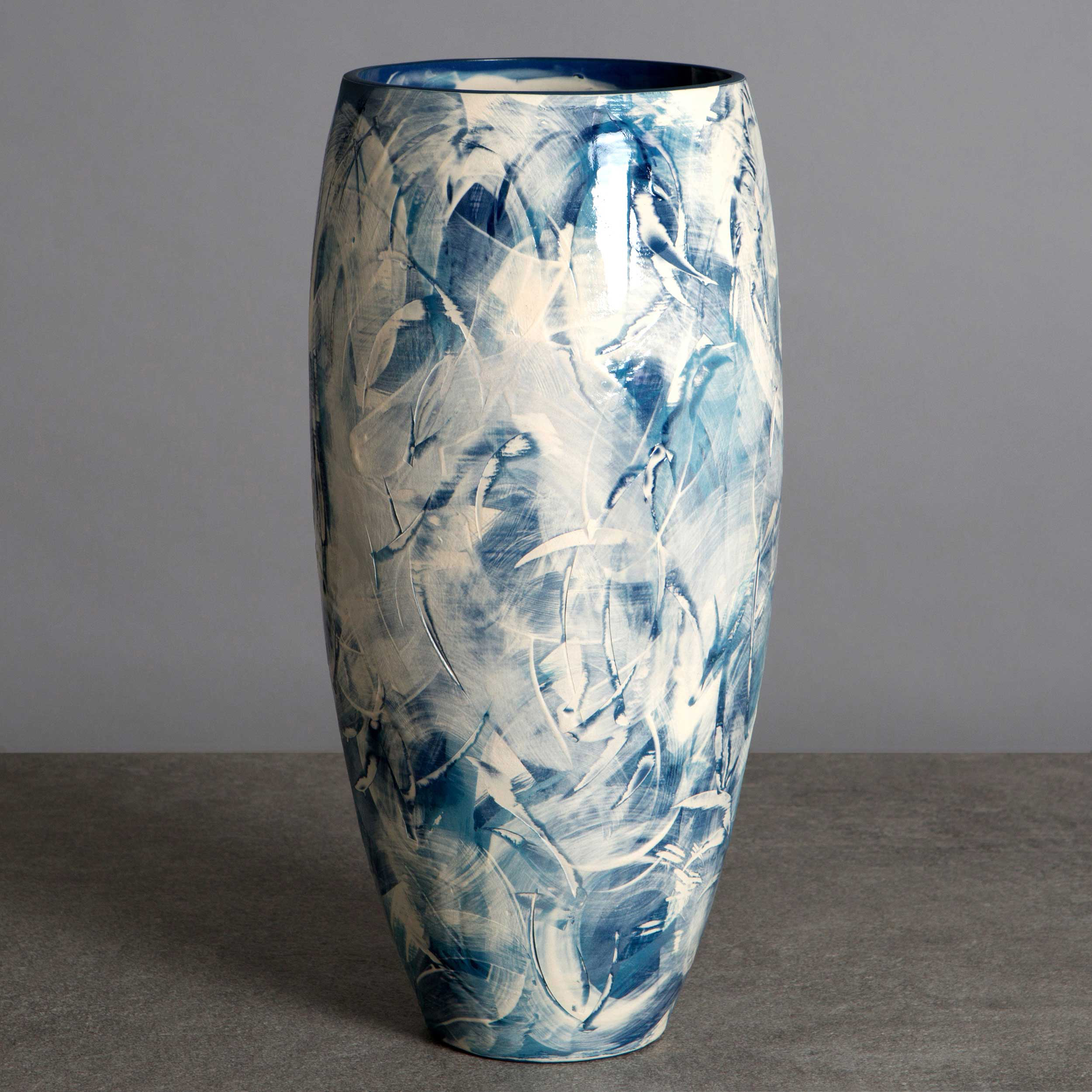 Ceramic Vase by Rowena Gilbert Sea Waves Design