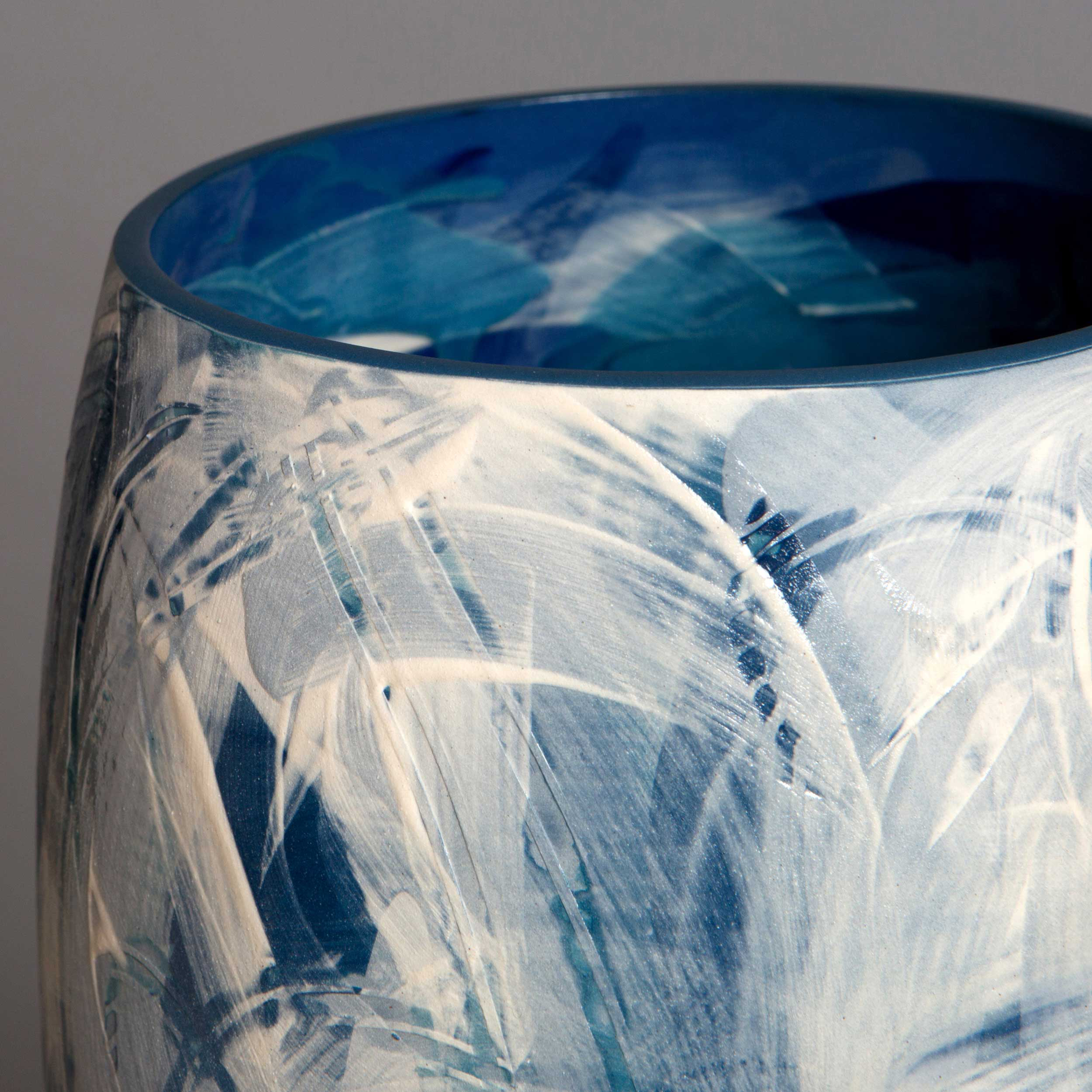 Waves Ceramic Vase by Rowena Gilbert