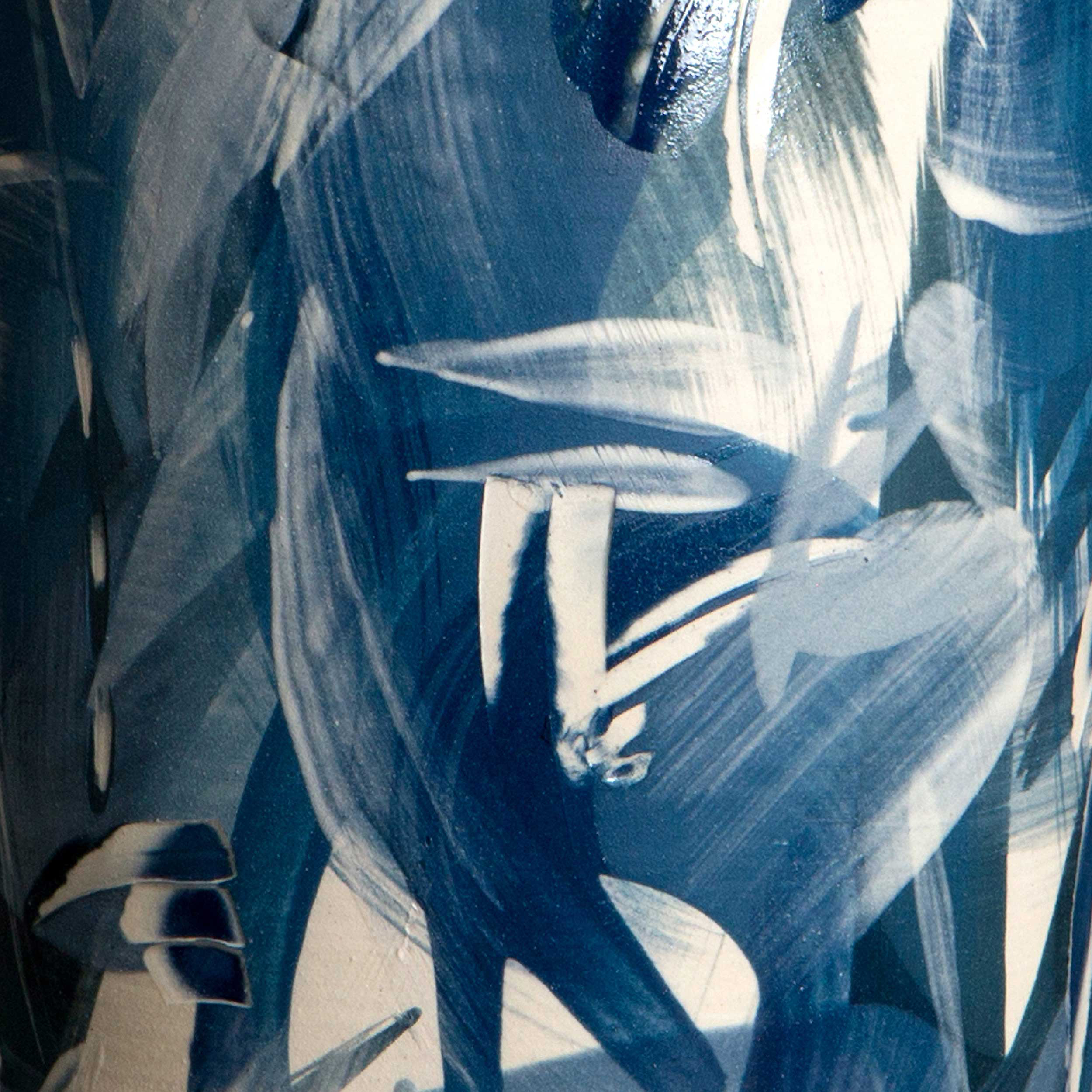 Ceramic Blue Waves Pattern by Rowena Gilbert