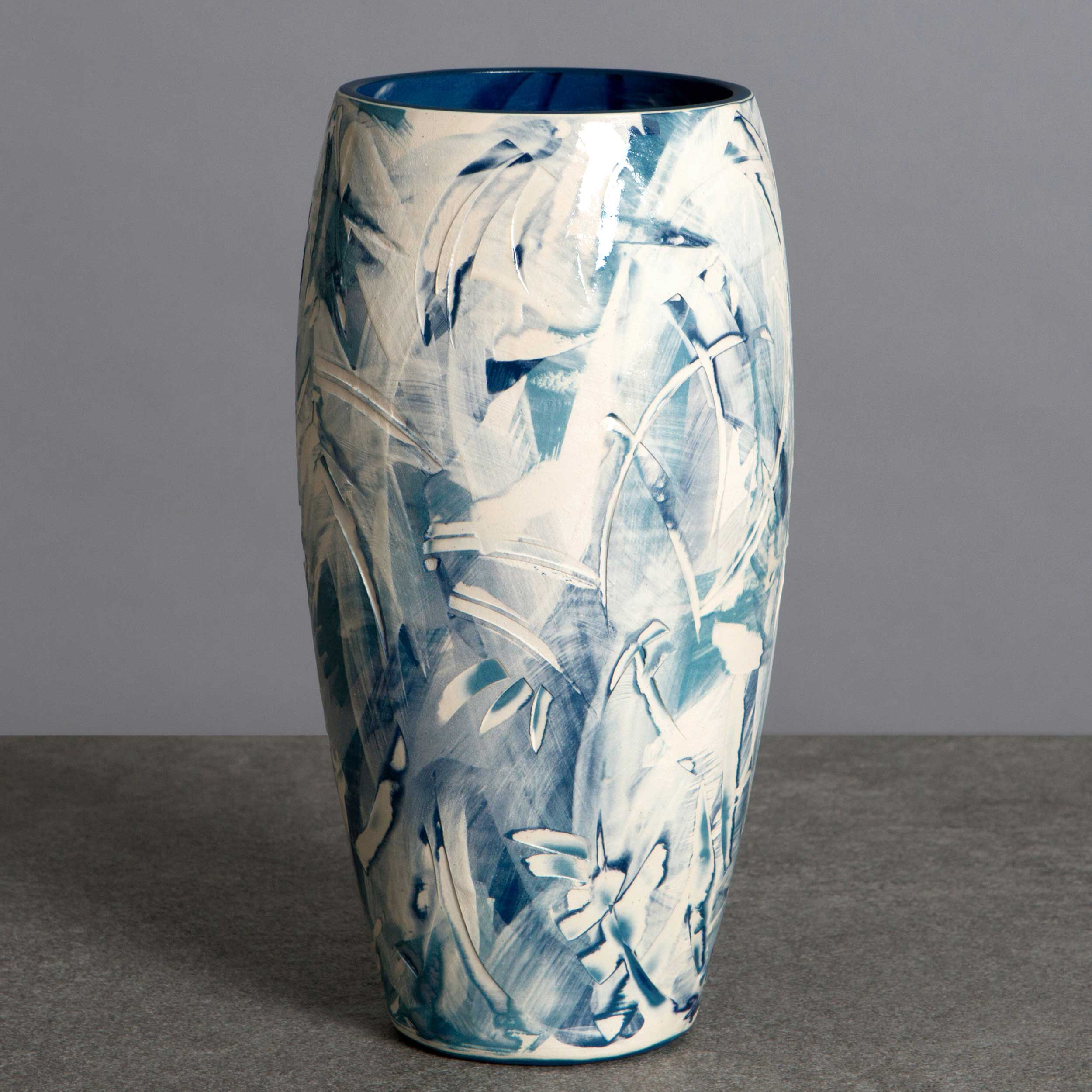 Waves Ceramic Vase by Rowena Gilbert