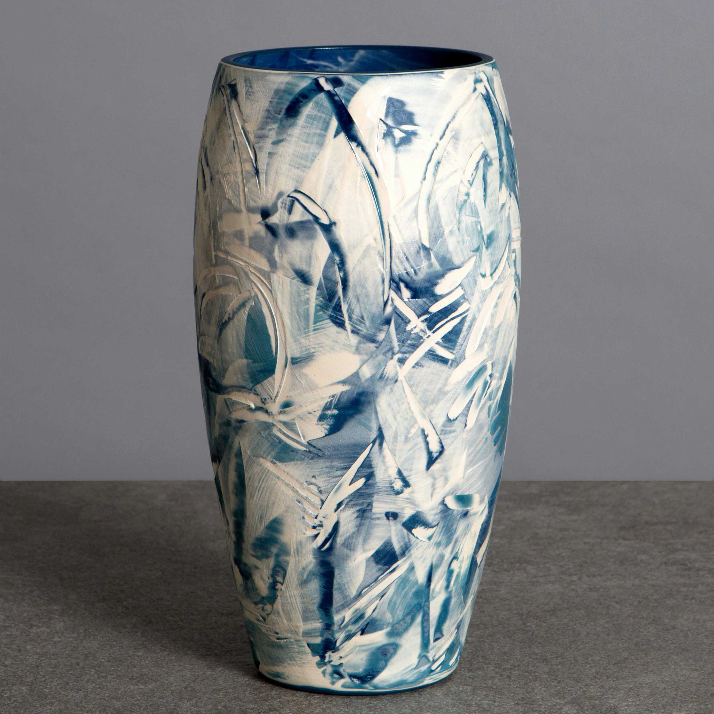 White Wave Ceramic Vase by Rowena Gilbert