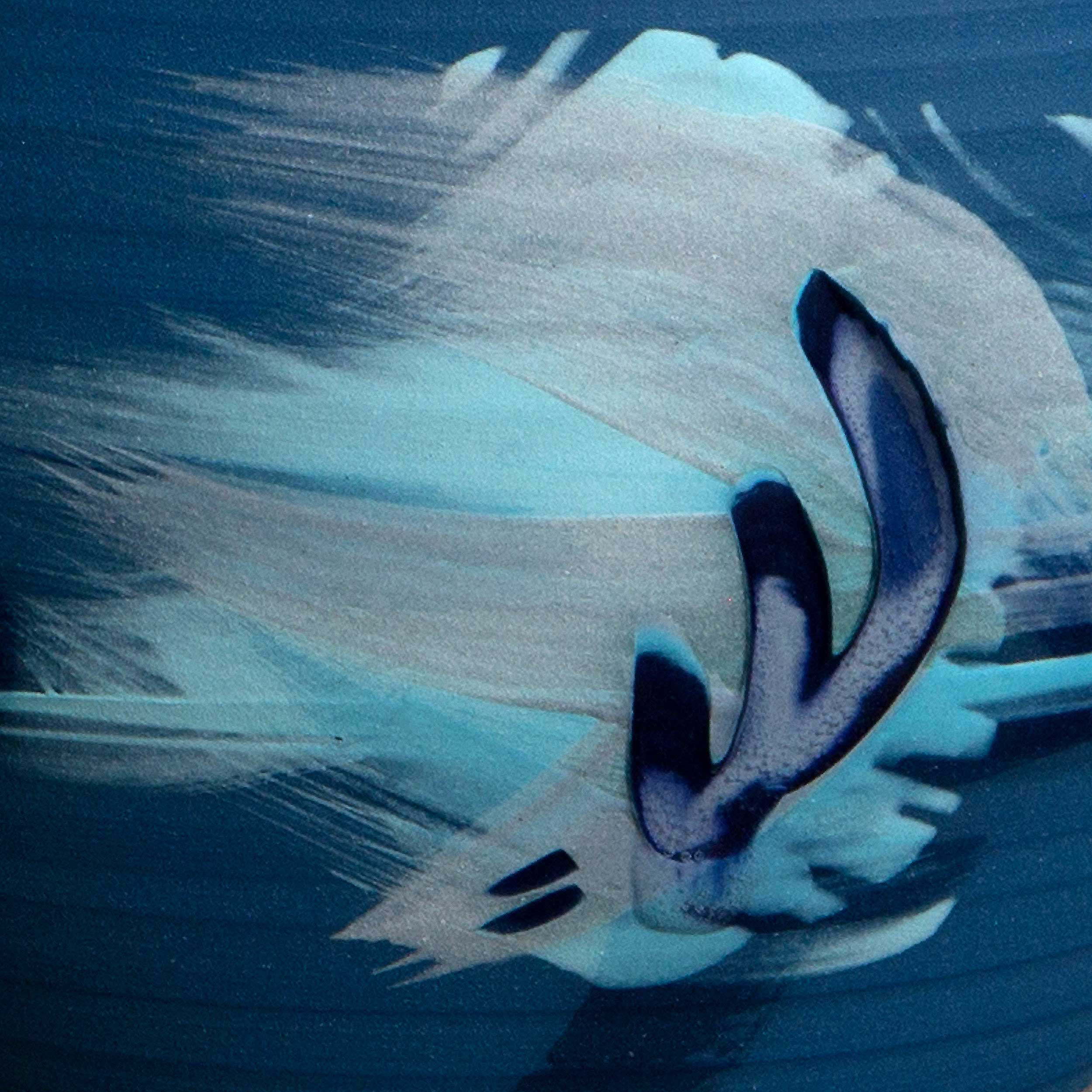 Blue Wave Splash Ceramic Pattern by Rowena Gilbert