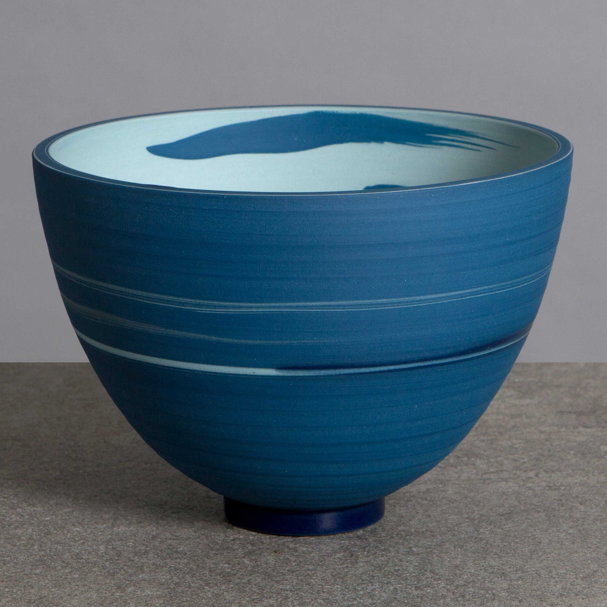 Blue Sea Ceramic Bowl by Rowena Gilbert