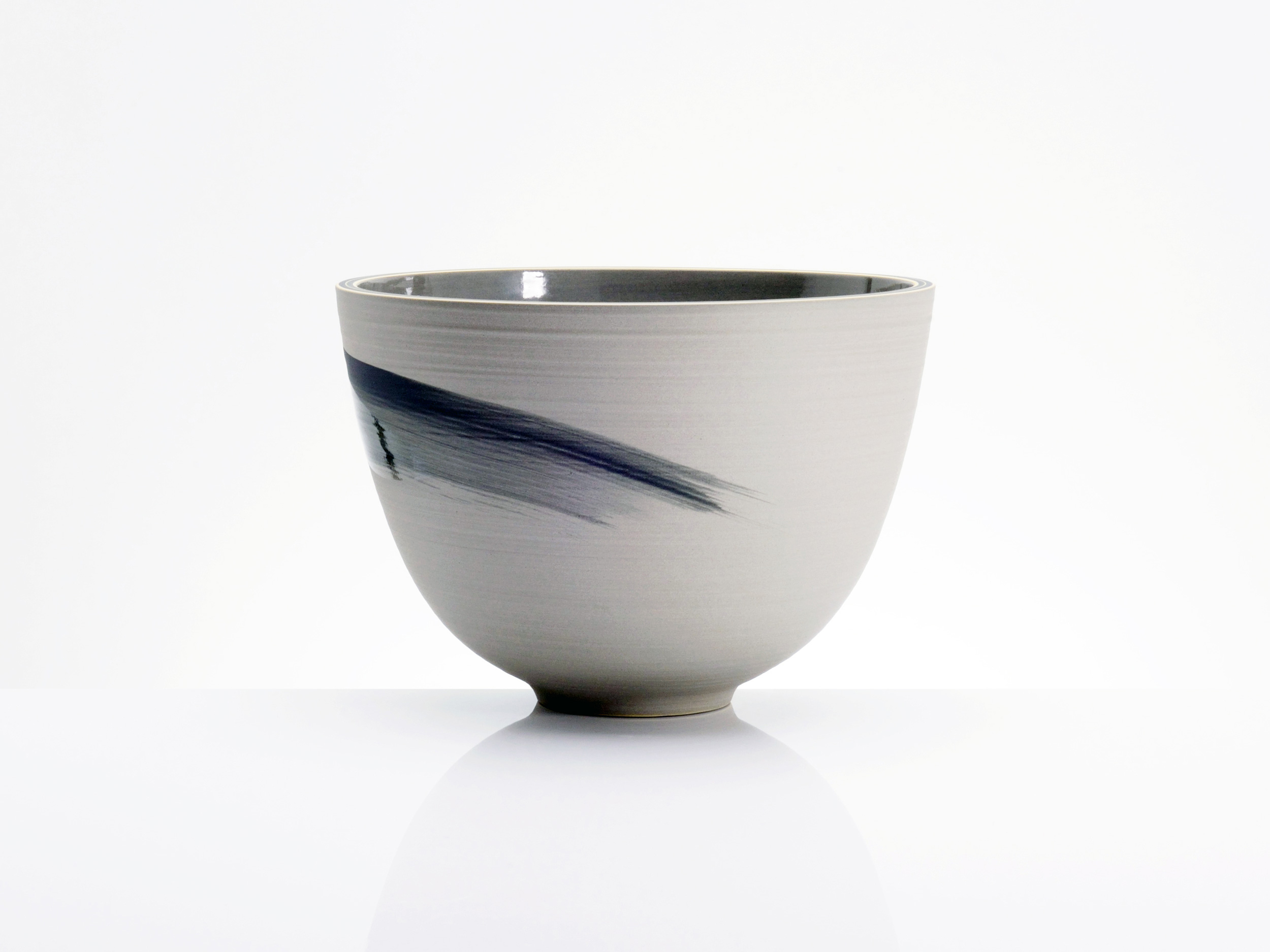 Japanese Influence Grey Bowl by Rowena Gilbert