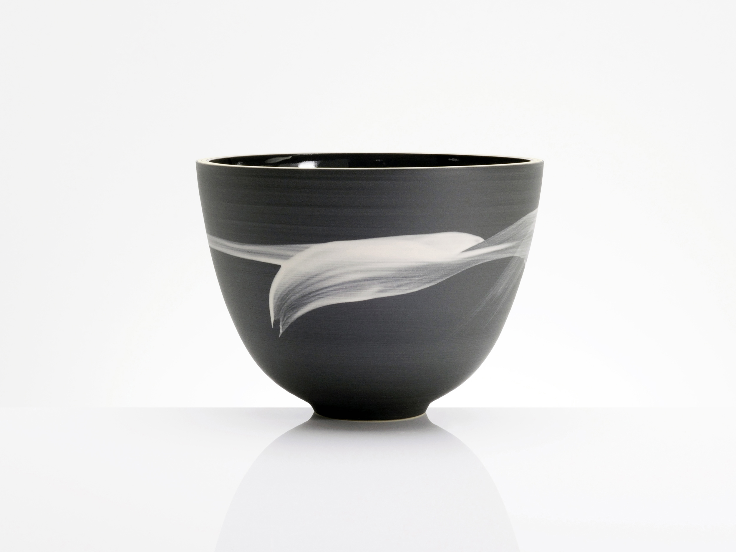 Asteriod Belt Black White Bowl by Rowena Gilbert