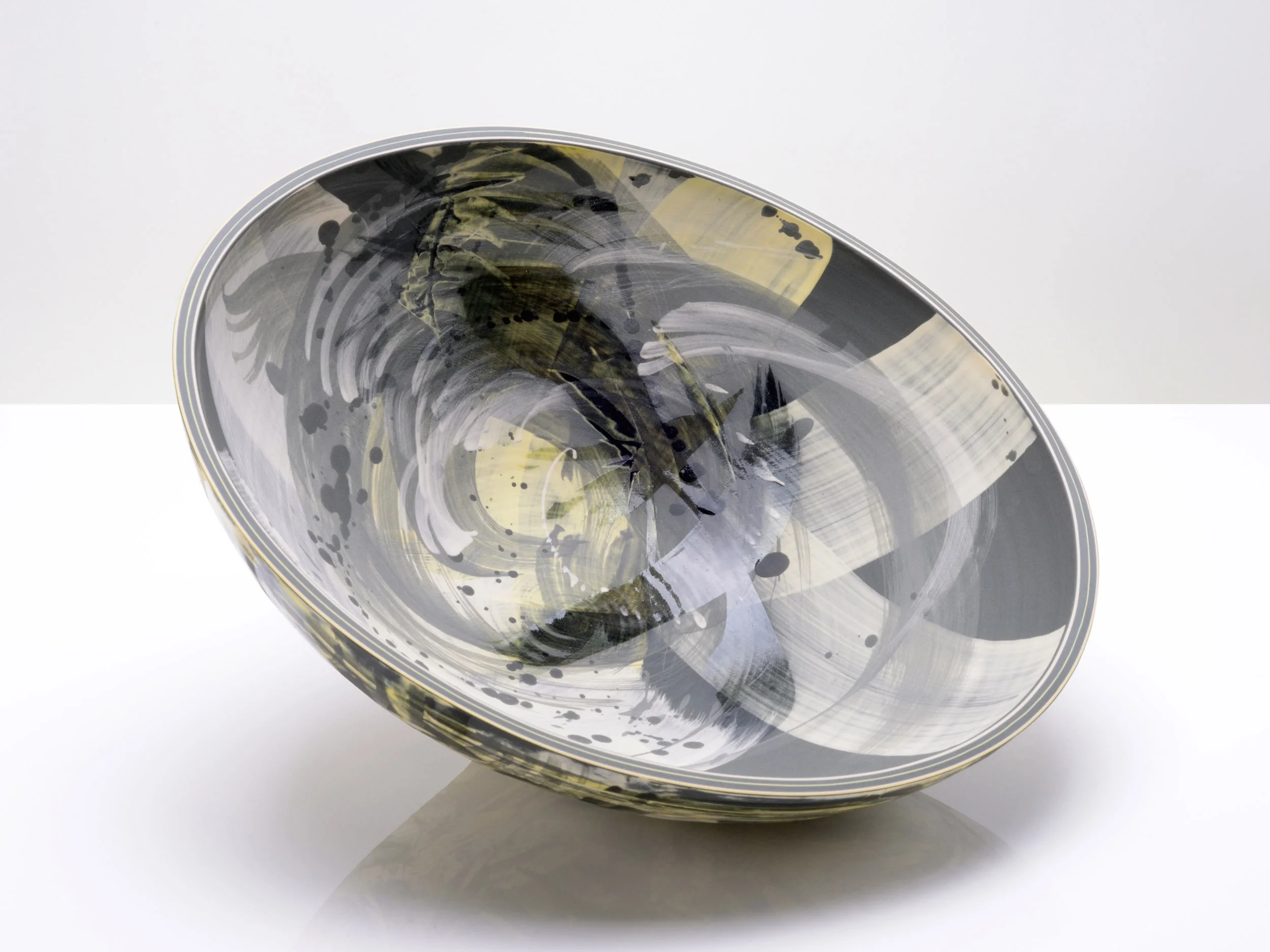 Dynamic Gestural Art Bowl by Rowena Gilbert