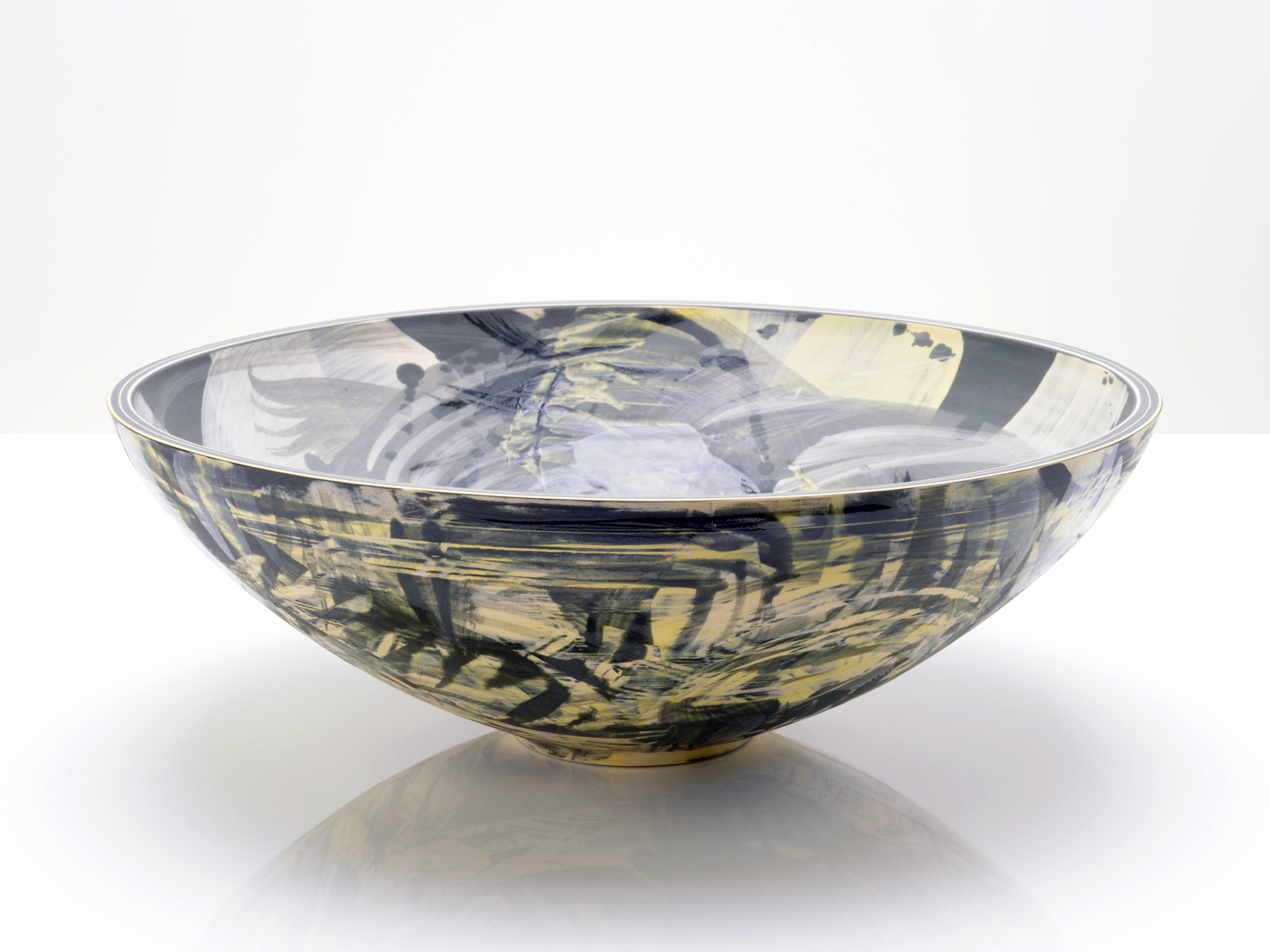 Abstract Oriental Ceramic Bowl by Rowena Gilbert
