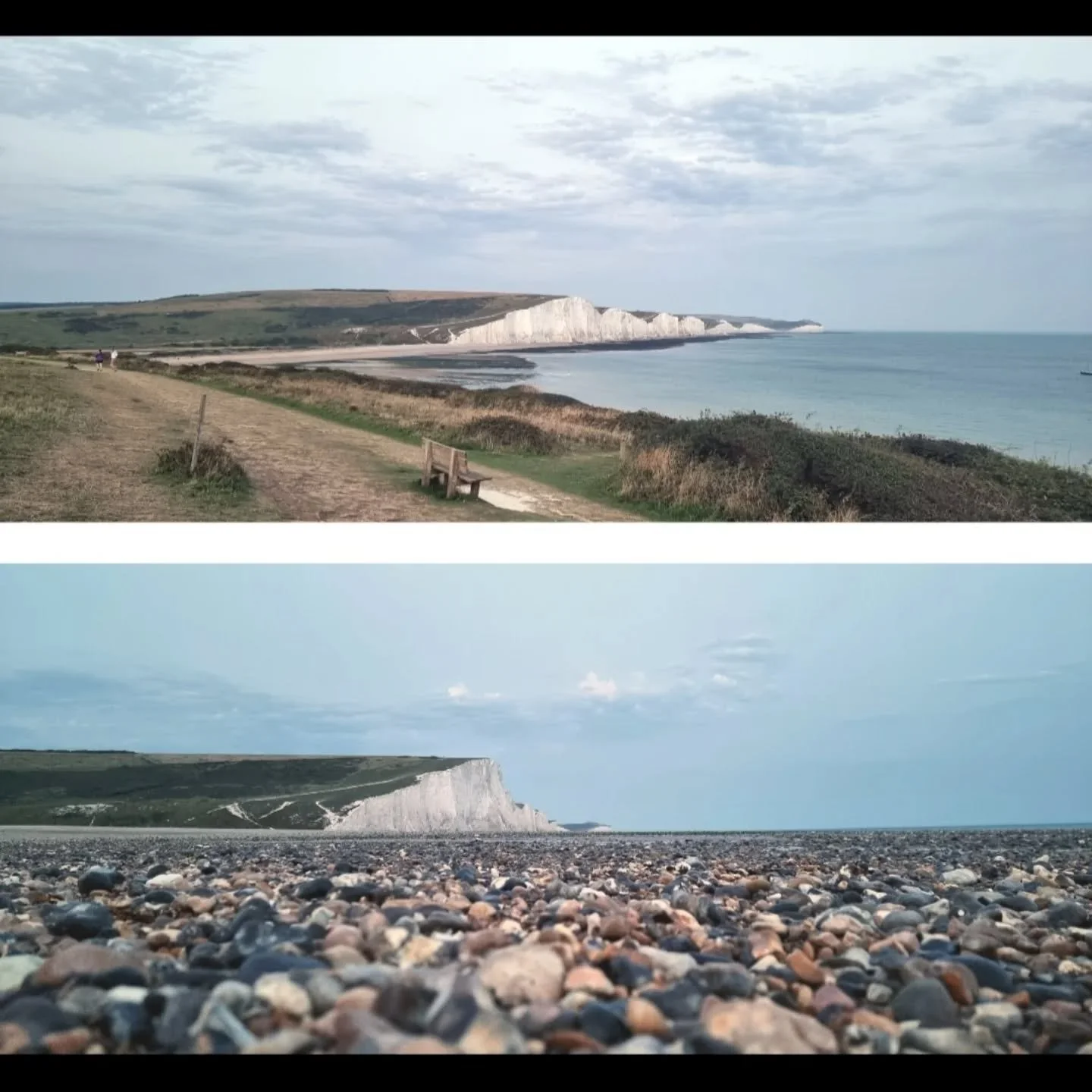 My (photographic) versions inspired by Eric Ravilious and Emma Stibbon, after having a tour in the archives at Towner Eastbourne.

1. My Phone Photos of Seven Sister's
2.Eric Ravilious Collection (1903-1942) Watercolour and Pencil on paper. Towner Co