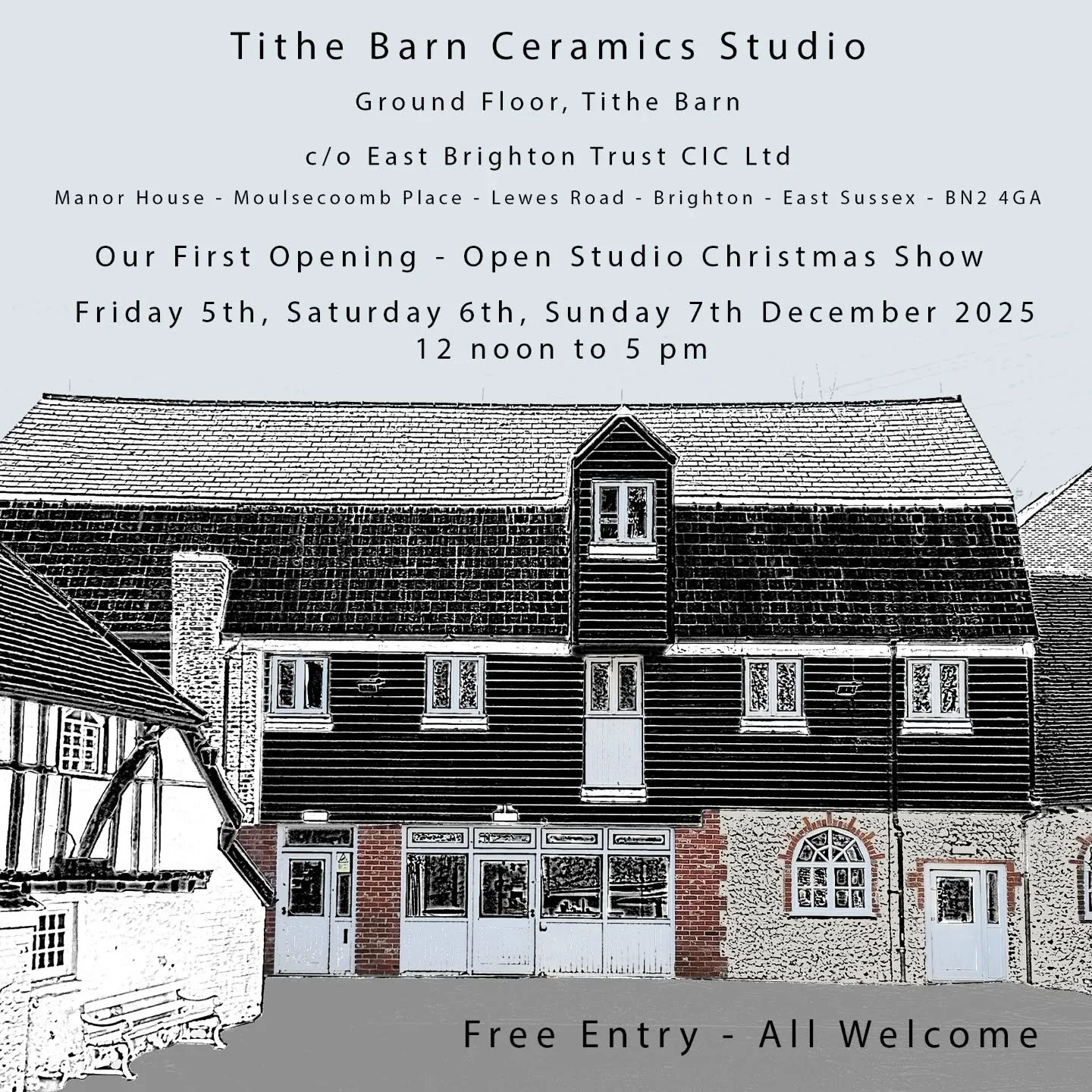Dear Lovely Friends &amp; Followers, I've yet to finish this flyer!&nbsp; Yet thought to post the first draft now so you can pen dates in your diary pretty please ❤️🙏❤️

**New Studio Opening Christmas Show Friday 5th, Saturday 6th, Sunday 7th Decemb