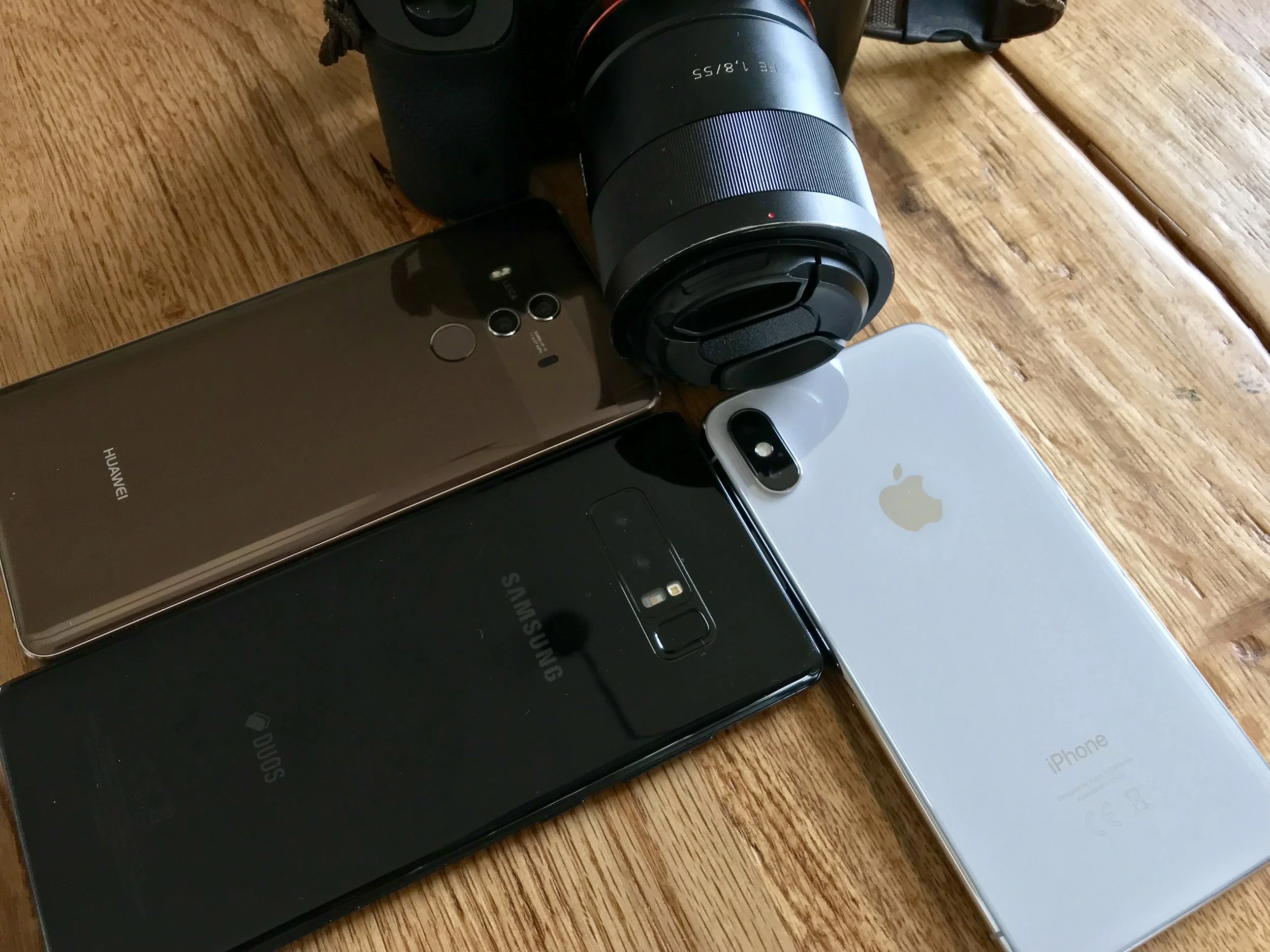 Sony A7 vs iPhone X vs Galaxy Note 8 vs Mate 10