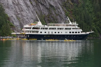 The Safari Endeavor has a custom-made kayak launch pad so you can get in and out of the kayak with ease