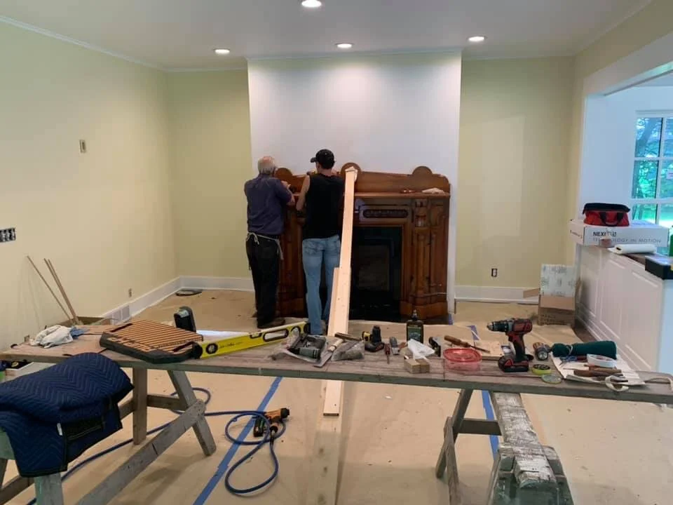 fireplace mantel install IMG_4861.JPG