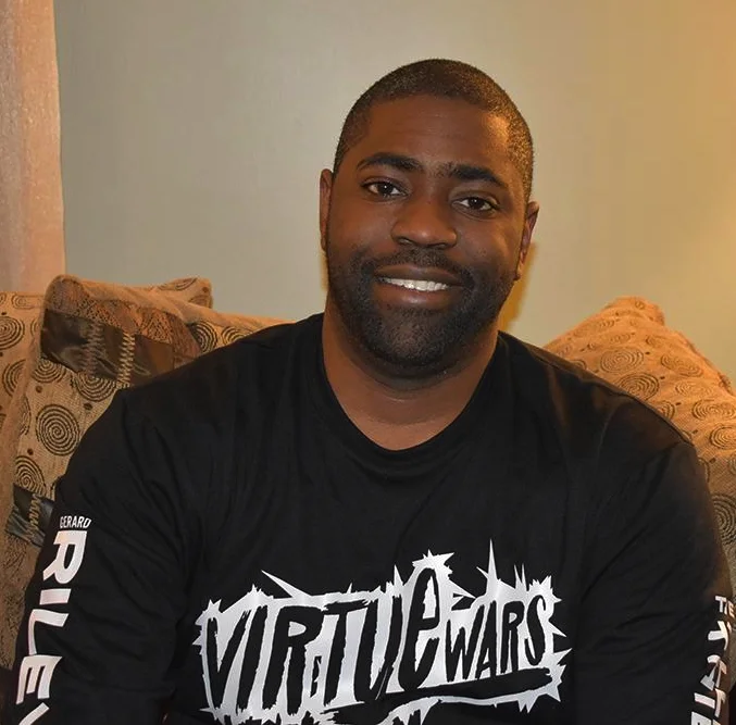 Gerard Riley the Creator of GERARD RILEY’S VIRTUE WARS. INSTAGRAM handle @gerardriley