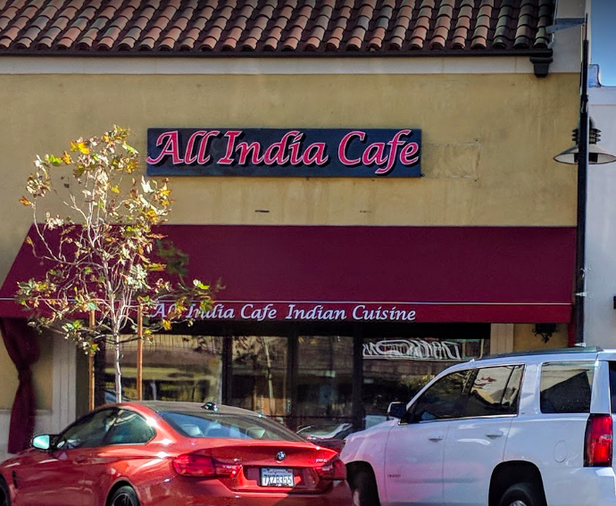  A view from Brand Blvd. of the entrance of All India Cafe in Glendale. 