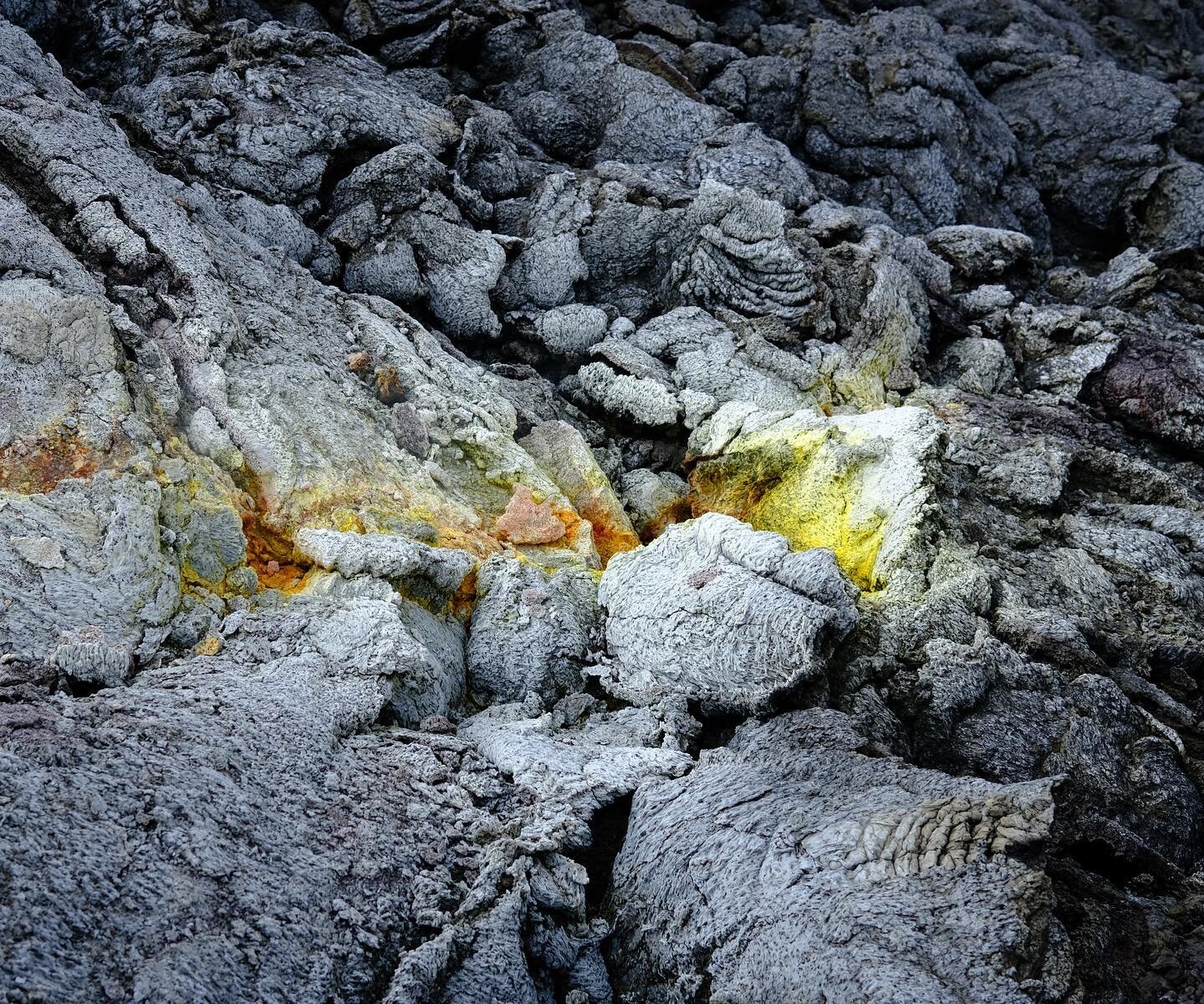 the textures and hues from volcanic rock are intoxicating, or maybe it was just the carbon &amp; sulphur dioxide leaking out of the steam vents 😶&zwj;🌫️ either way, to stand on such young earth is something surreal. #x100v #5dmarkiv #fagradalsfjall