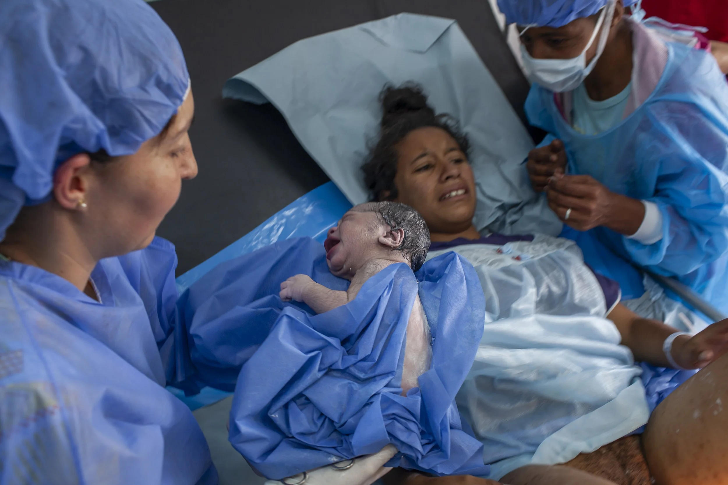 Olga Noel Maciel, 15, gives birth to her daughter, Wendy Berenice From the Teen Mom
Project, October 2012