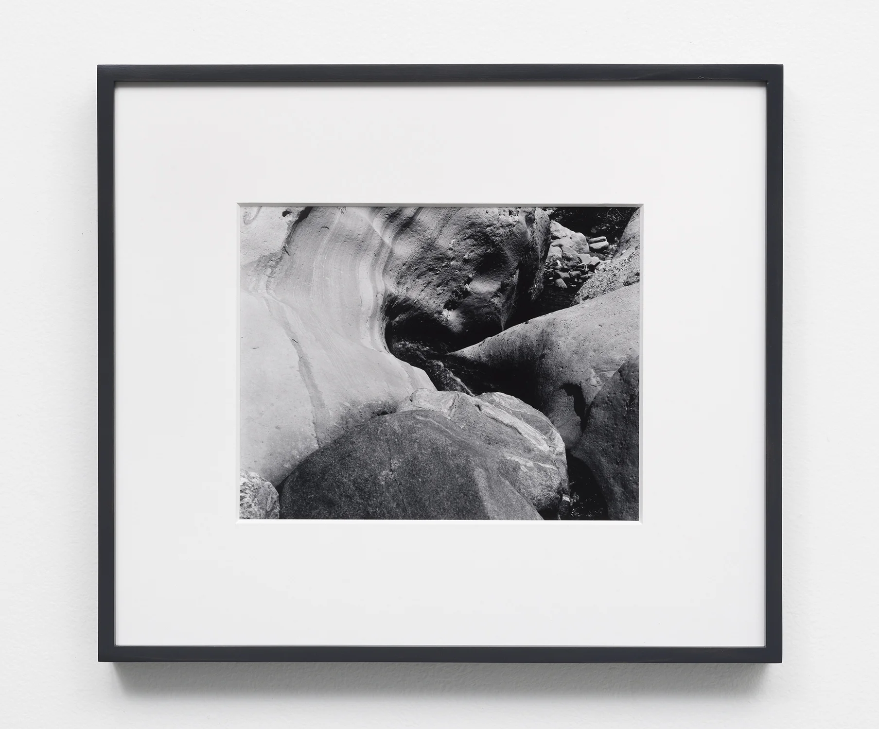 Untitled (Water Swirl), 8 x 10 inch selenium toned, silver gelatin print in 8 ply over-mat (13.5 x 15.5), painted wood frame, 2018